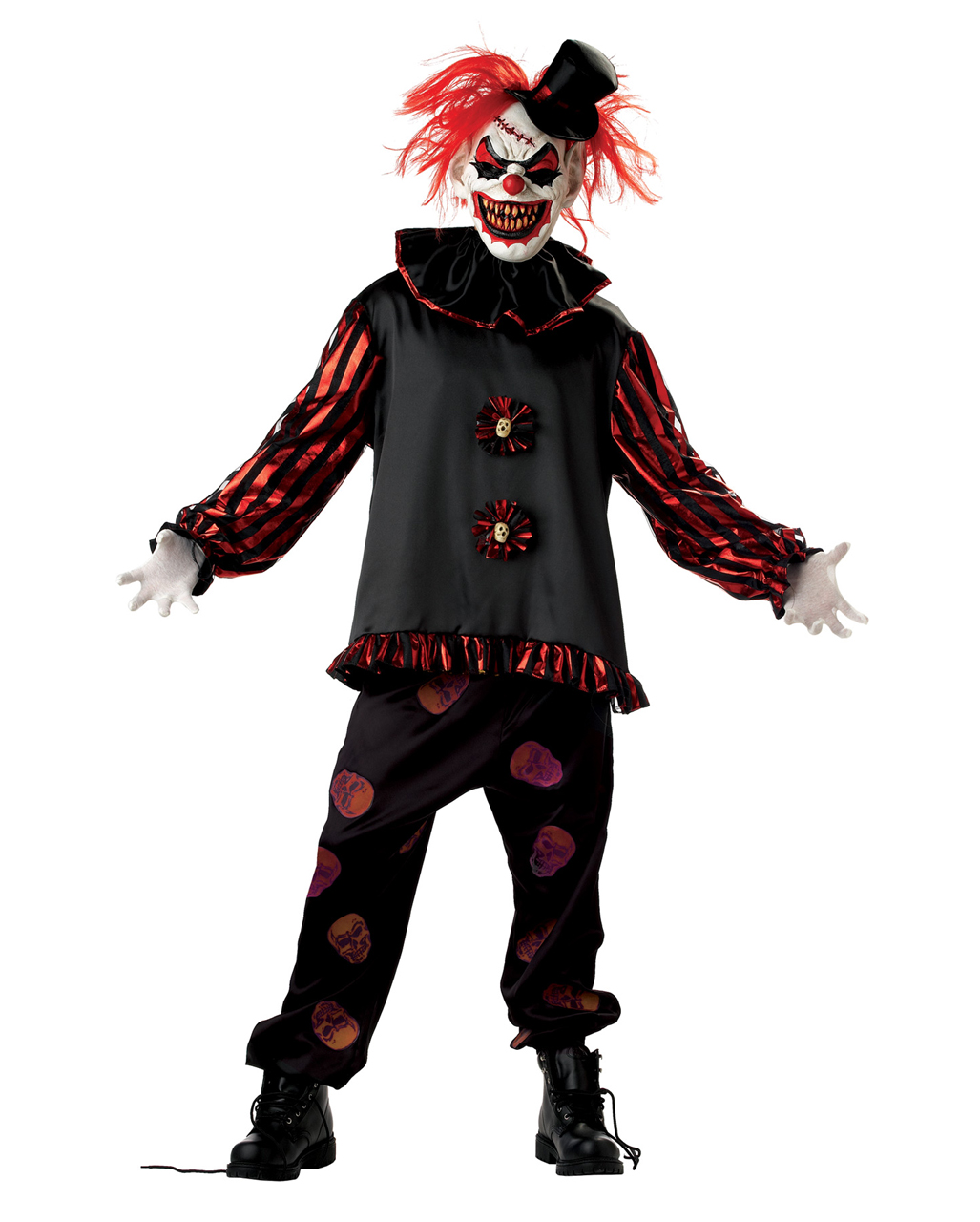 Smi Halloween Herren Kostüm Horror Clown Horrorclown mit Maske 