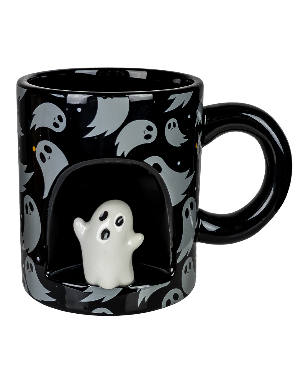 Black Halloween Mug With Mini Ghost | Gift articles | Horror-Shop.com