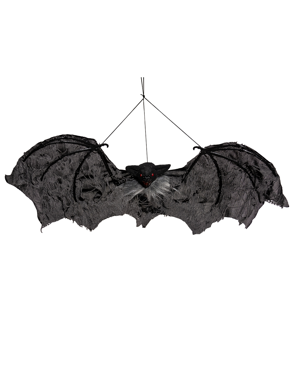 Schwarze Vampir Fledermaus mit Fetzenflügel 60cm Halloween Deko ...