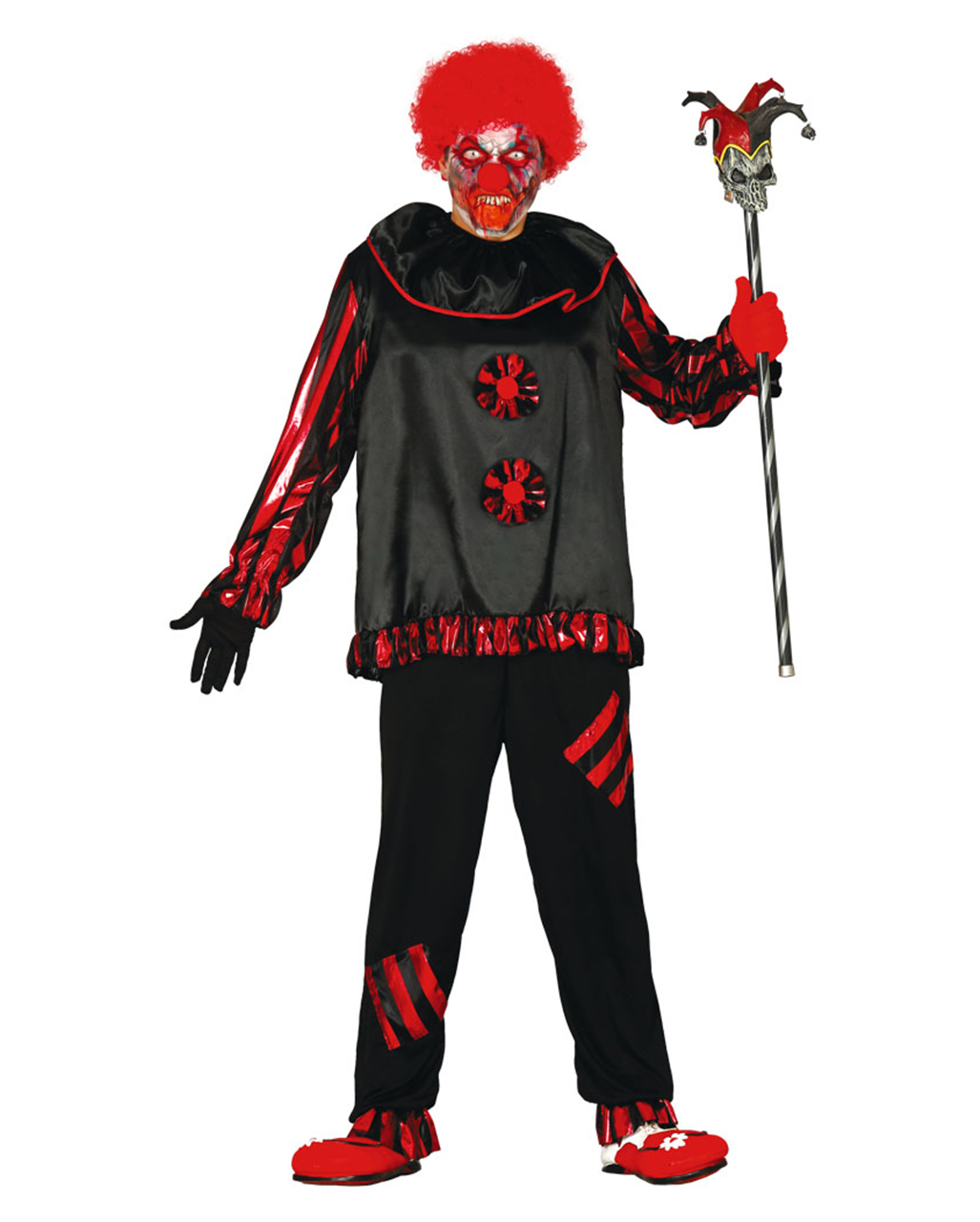 Black Zombie clown costume | Creepy Clown disguise | horror-shop.com