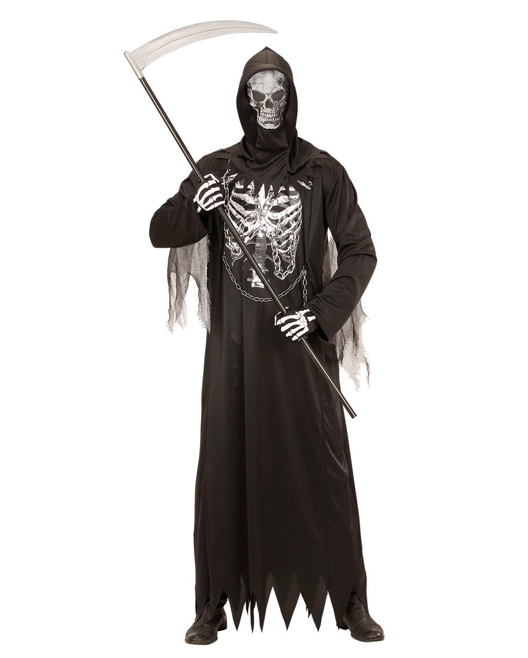 Grim Reaper Robe With Chain Adult Costume S for 🎃 | horror-shop.com