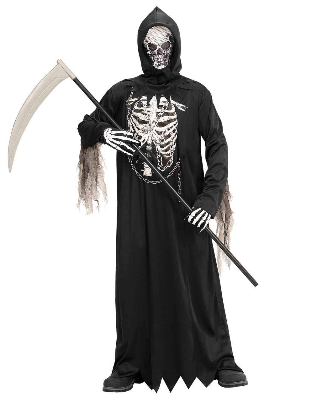 Sensenmann Robe Mit Kette Halloween Kostum Horror Shop Com