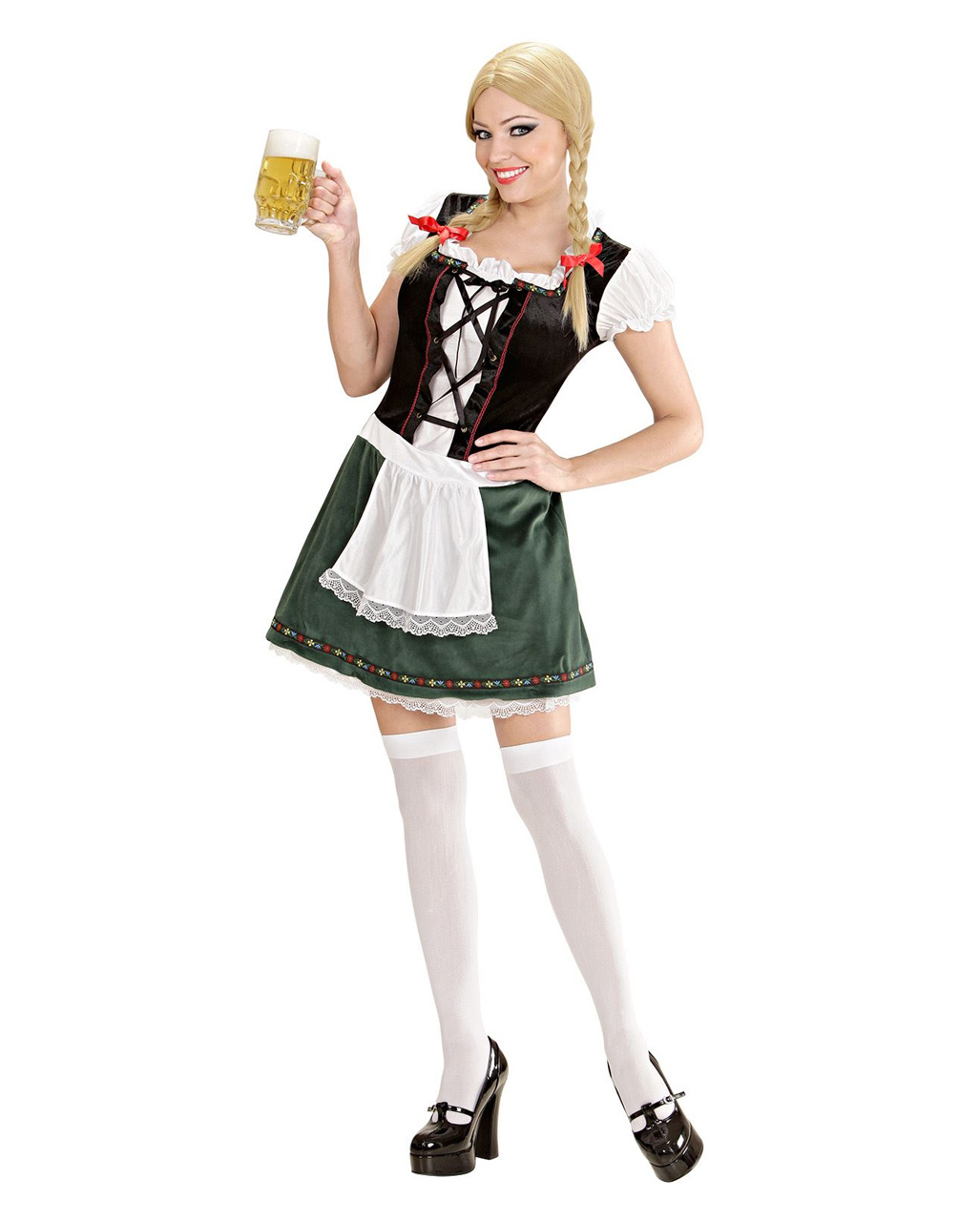 Mens Zombie Oktoberfest Bavarian Fancy Dress Costume German Beer Halloween M-XL 