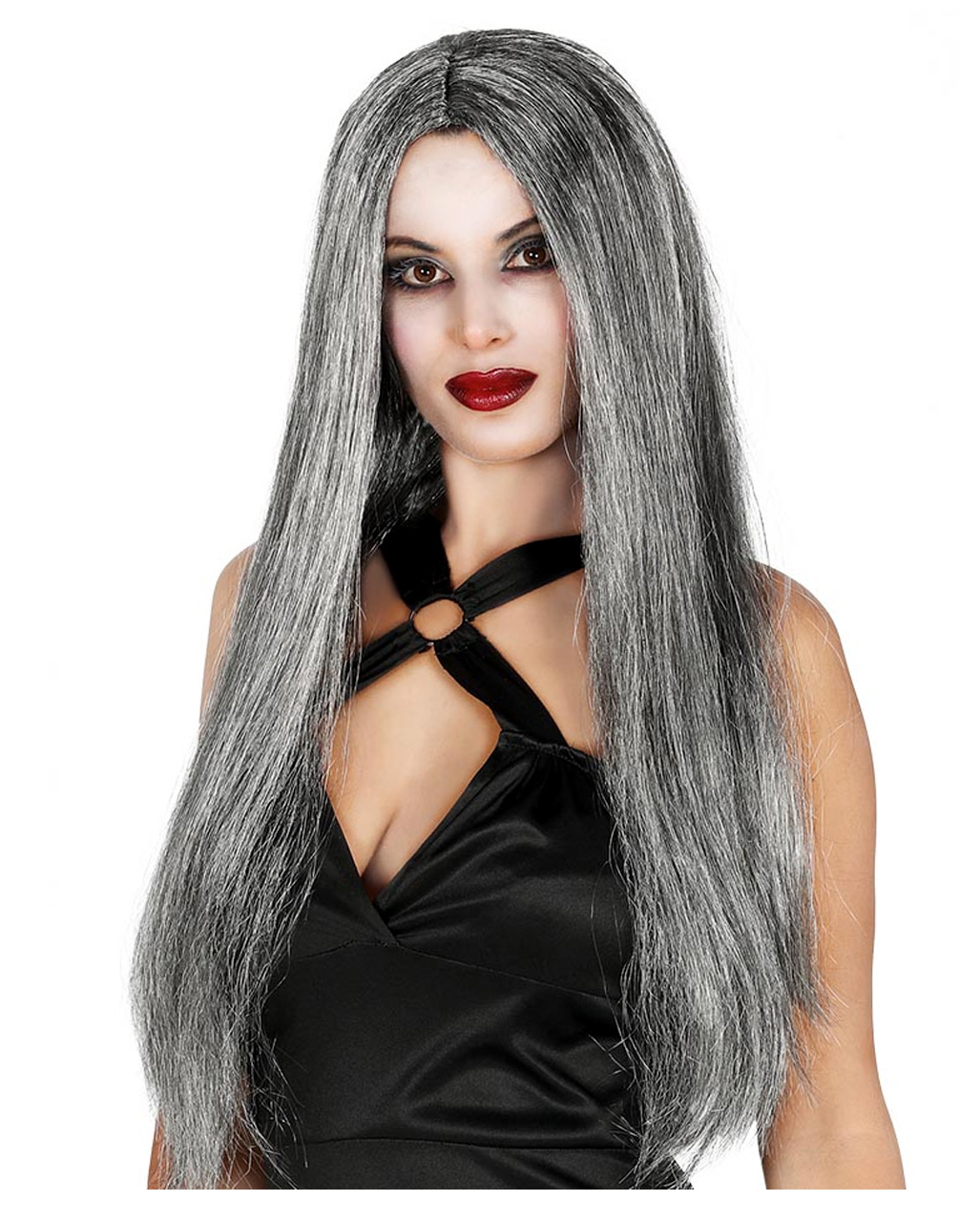 Old Lady Straight Hair Zombie Halloween Fancy Dress Us 18 Long Grey