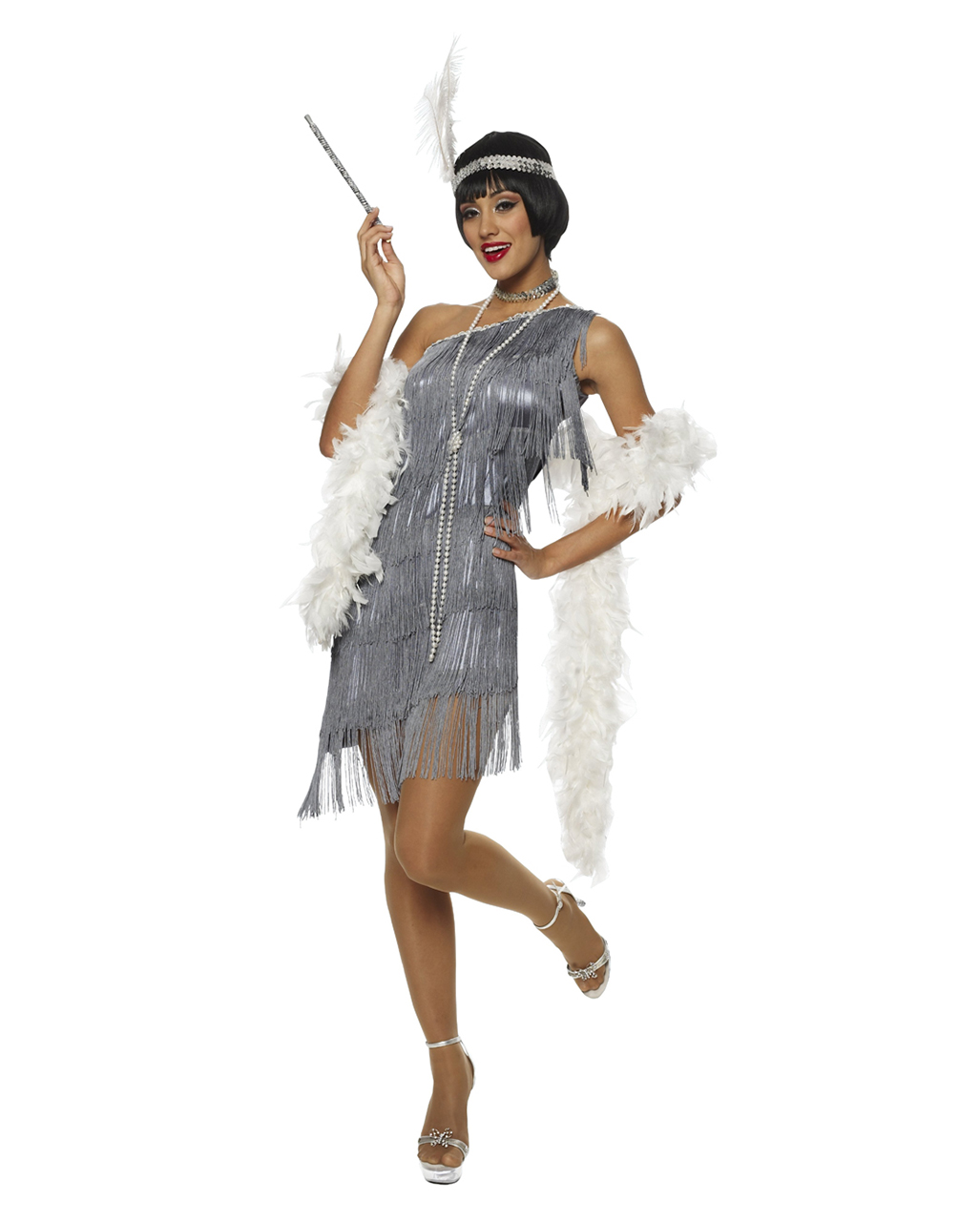 20s Kostüm Flapper Charleston Kleid Kurz