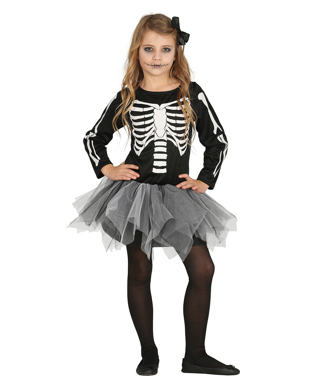Rubies Girl Skelee Ballerina Costume Child Glow In The Dark Skeleton Fancy Dress 