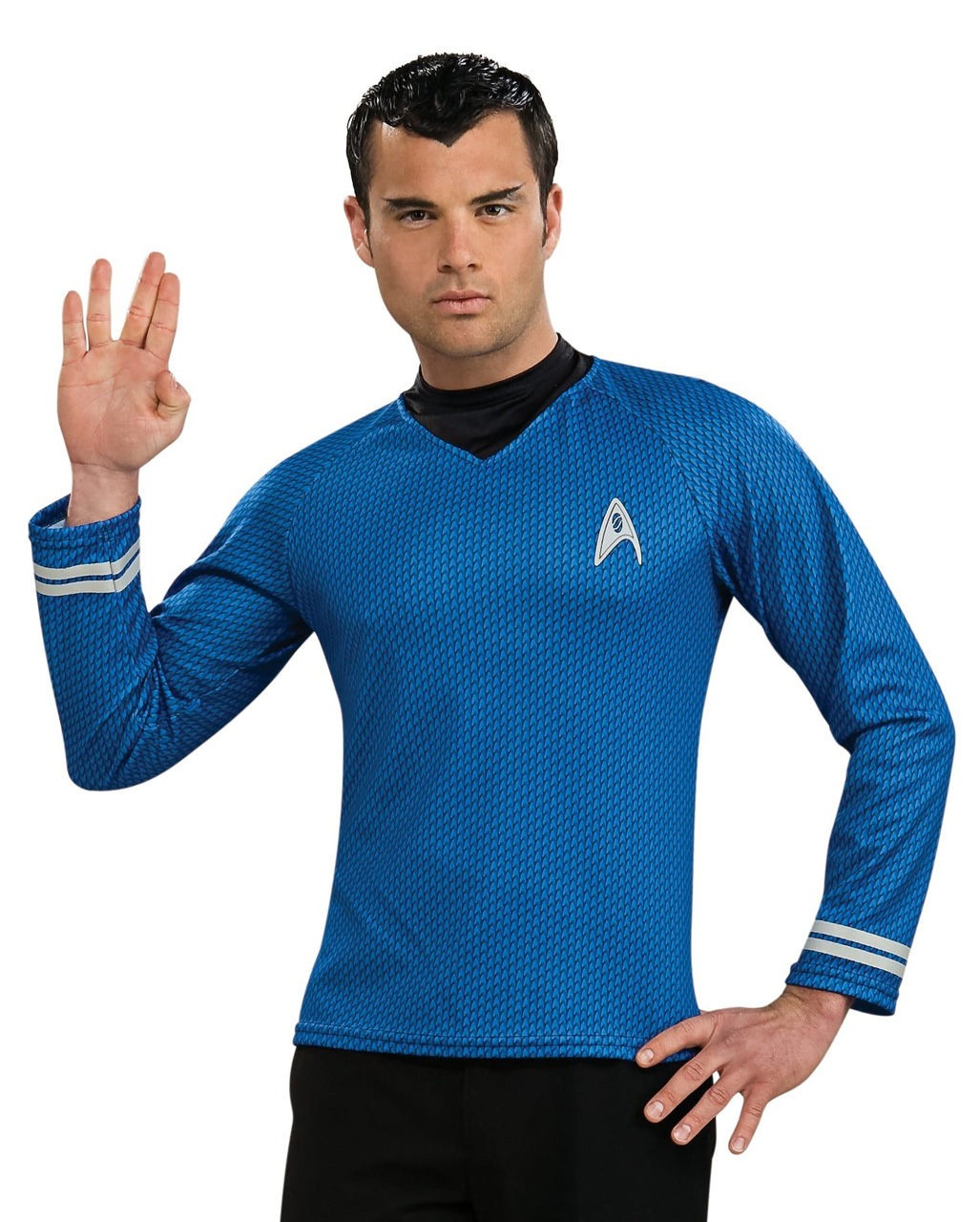 Herrenkostüm Halloween Langarm T-Shirt Uniform Star Trek Fasching Verkleidung 