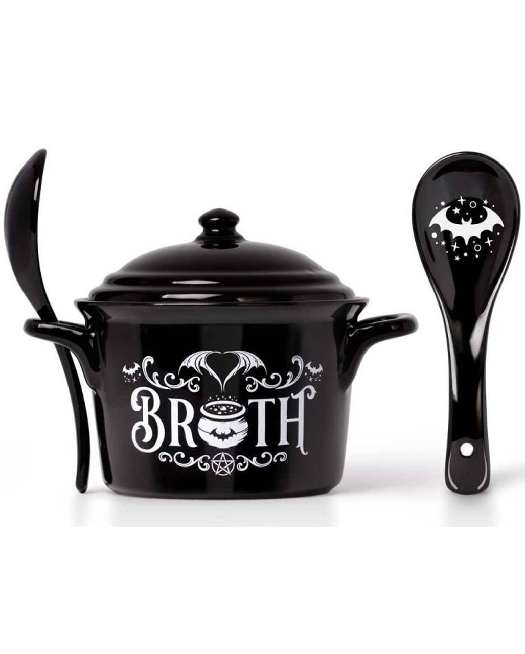 Suppentopf Set mit Löffel Bat Broth ★ Gothic Homeware | Horror-Shop.com