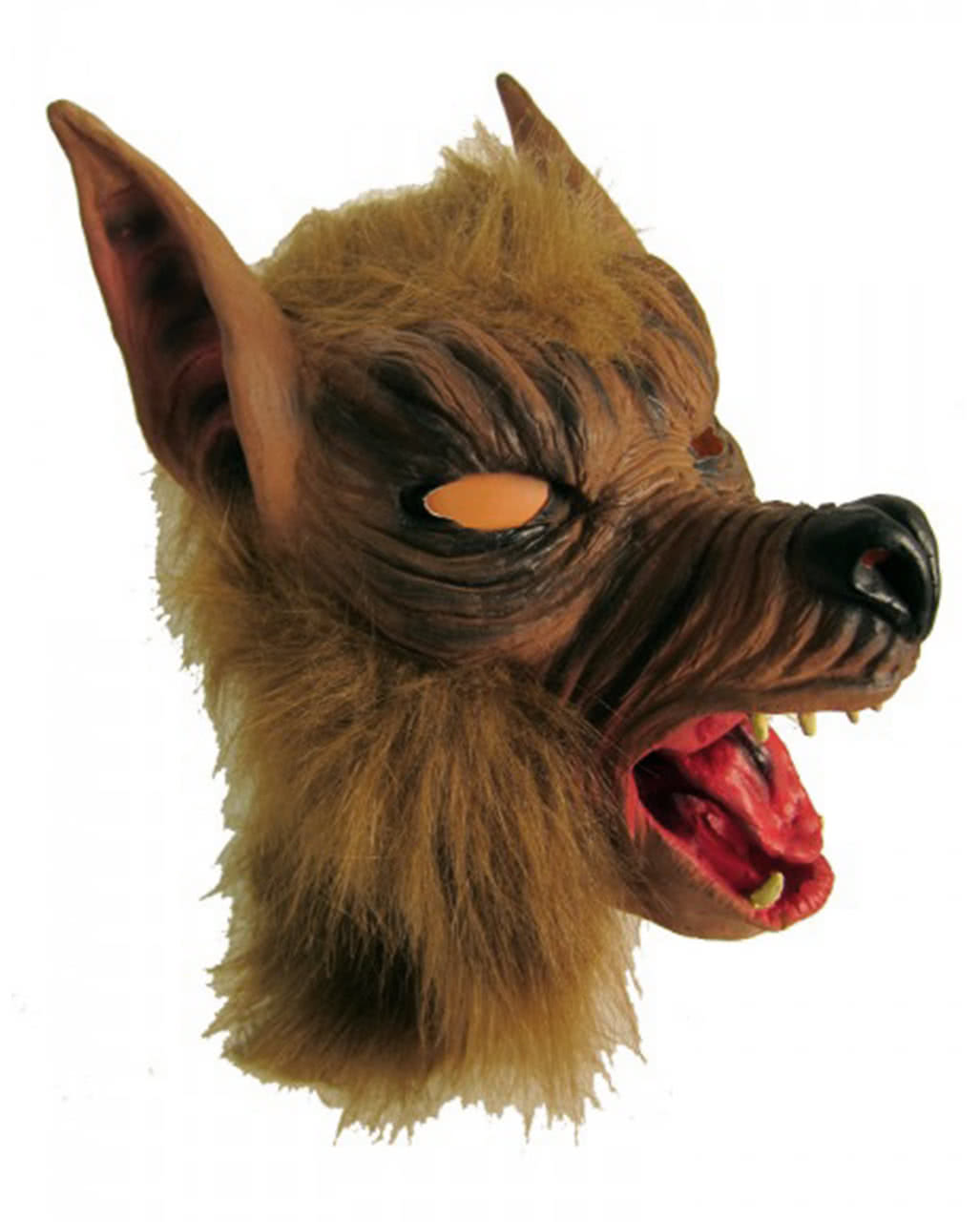 Grey Horror Werewolf Wolf Mask Halloween Hairy Fancy Dress Animal Accessory 