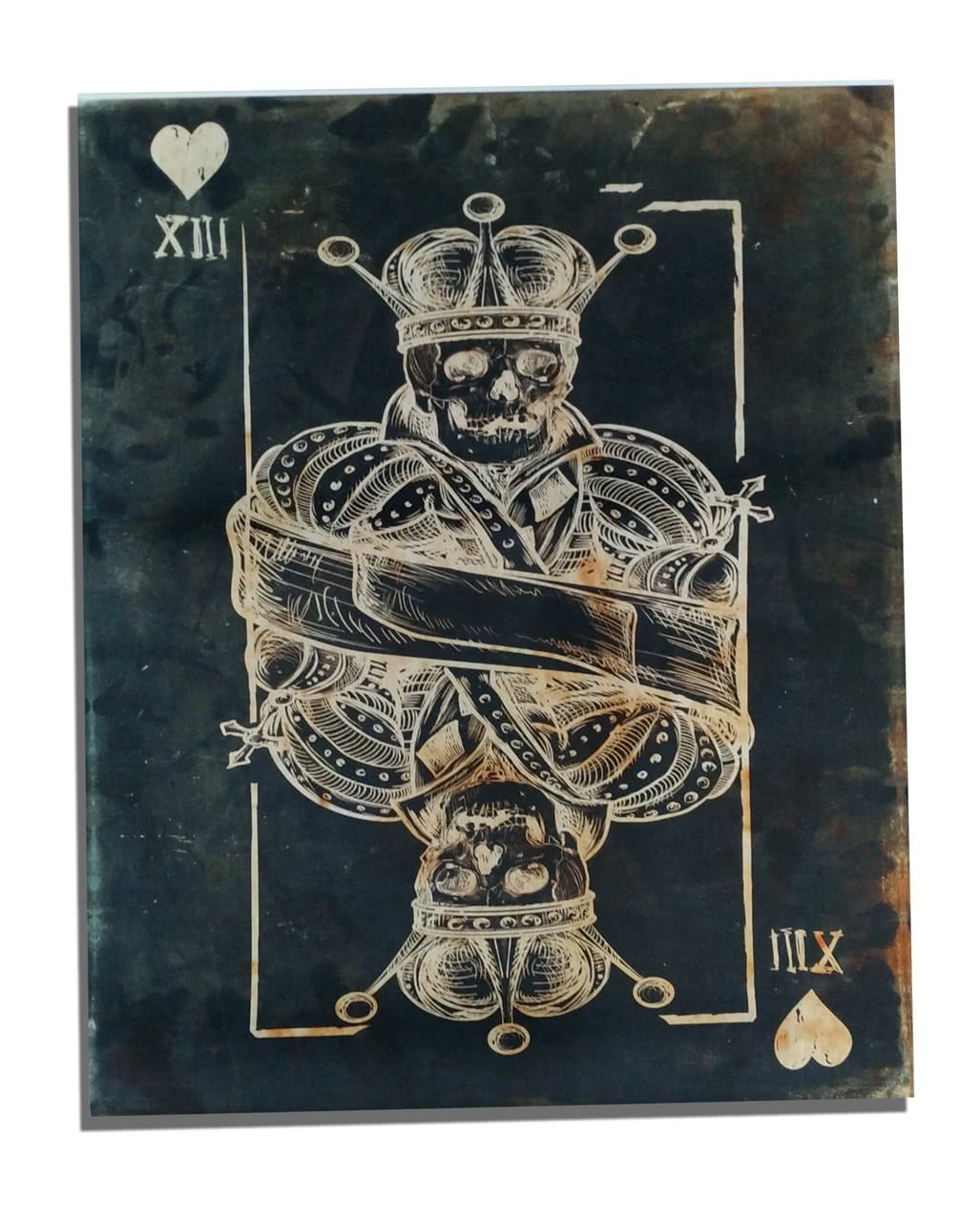 Skull King of Hearts Canvas Print to order