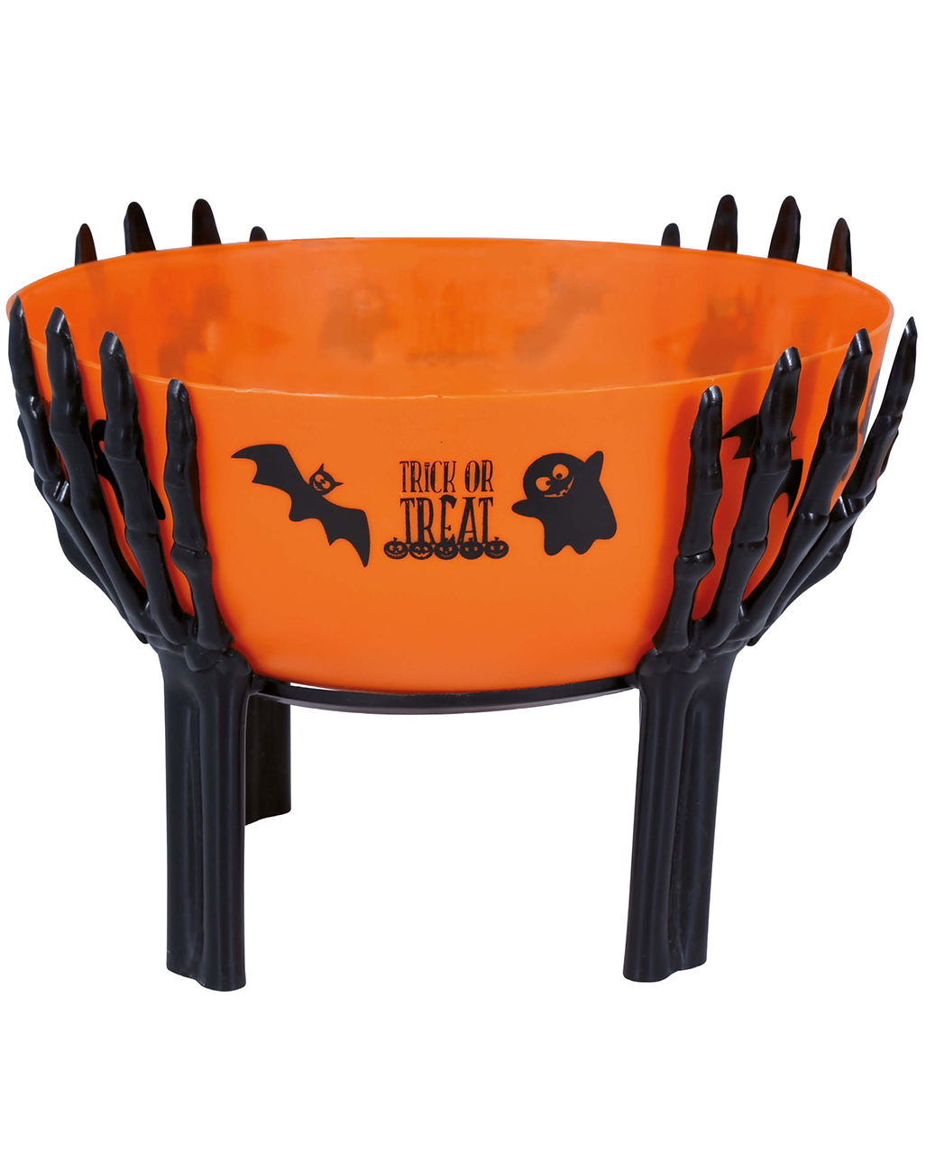 Trick or Treat Halloween Bowl with Skeleton Hands ★