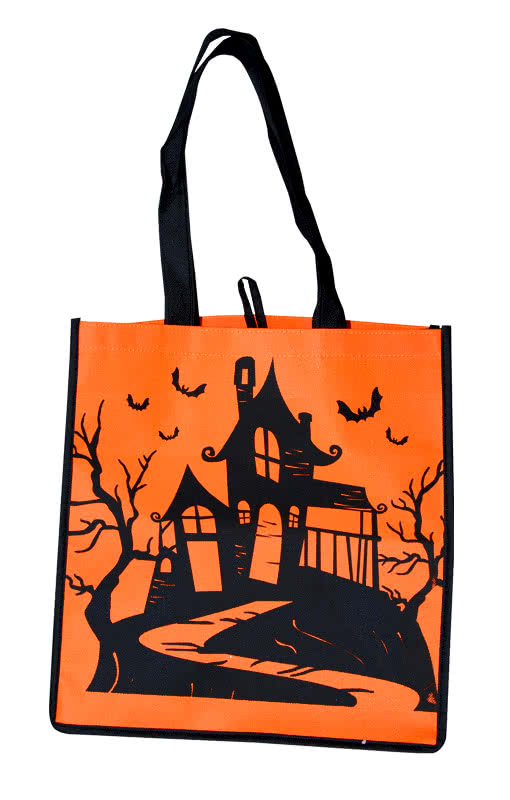 Trick or Treat Fabric Bag Witch House | | Halloween Bag with Spooky ...
