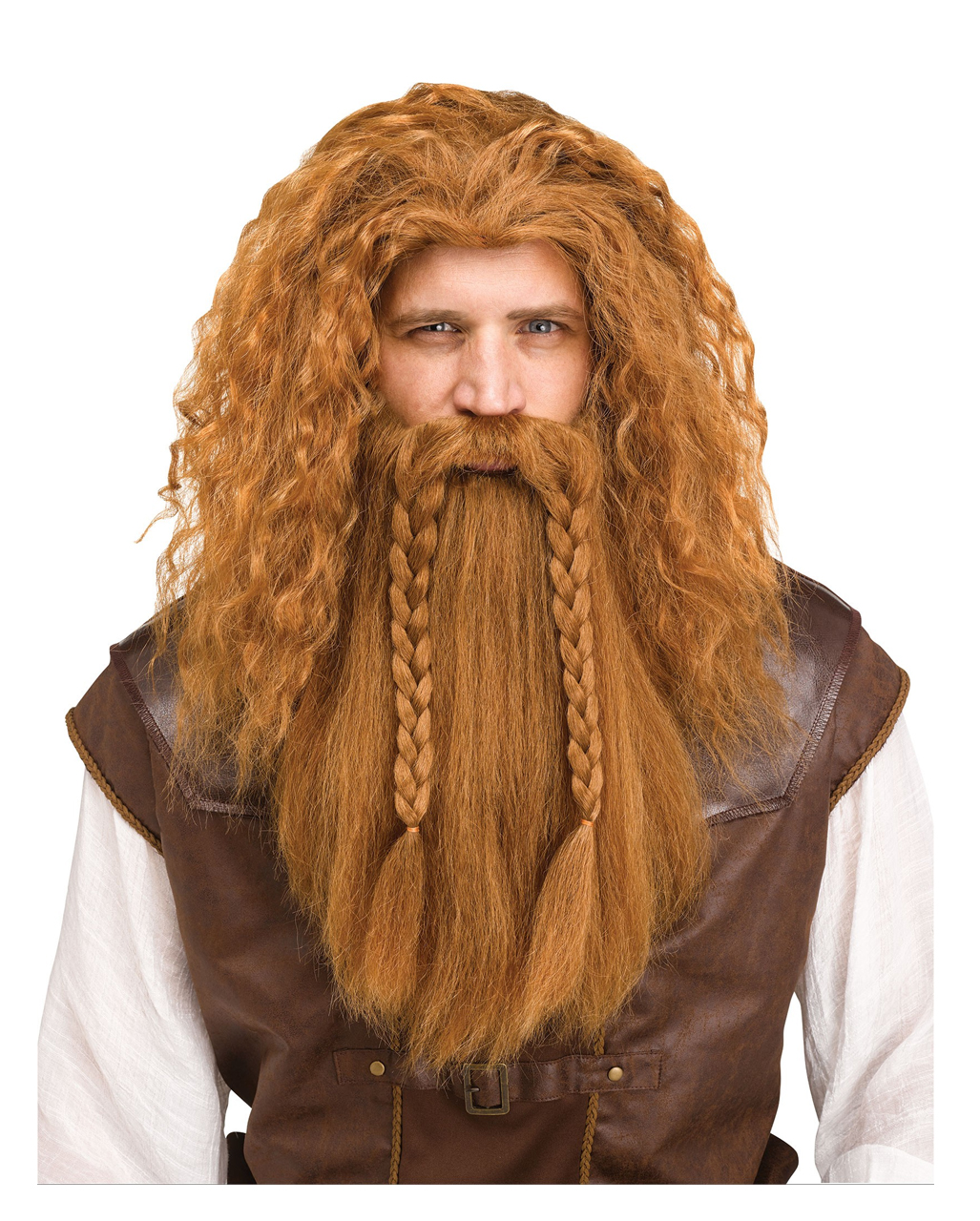 Viking Wig Beard Red buy Horror-Shop.com