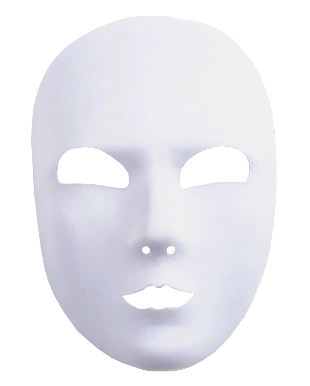 3X Kunststoff Leere Weisse Vollmaske Gesichtsmaske Weiblich Maske fuer Kost X5D4 
