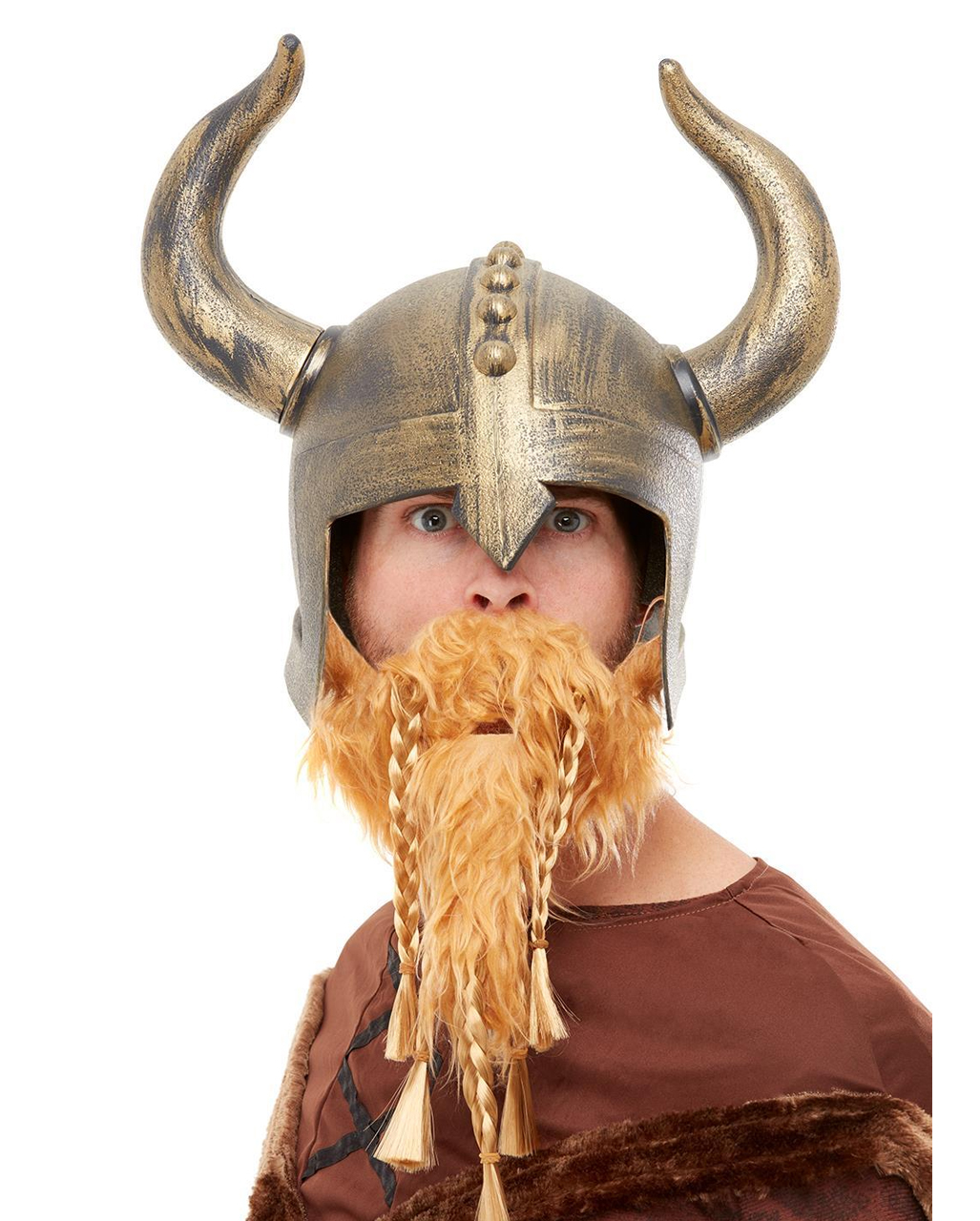 Viking Helmet/Horns Plastic Fancy Dress Accessory Hat 