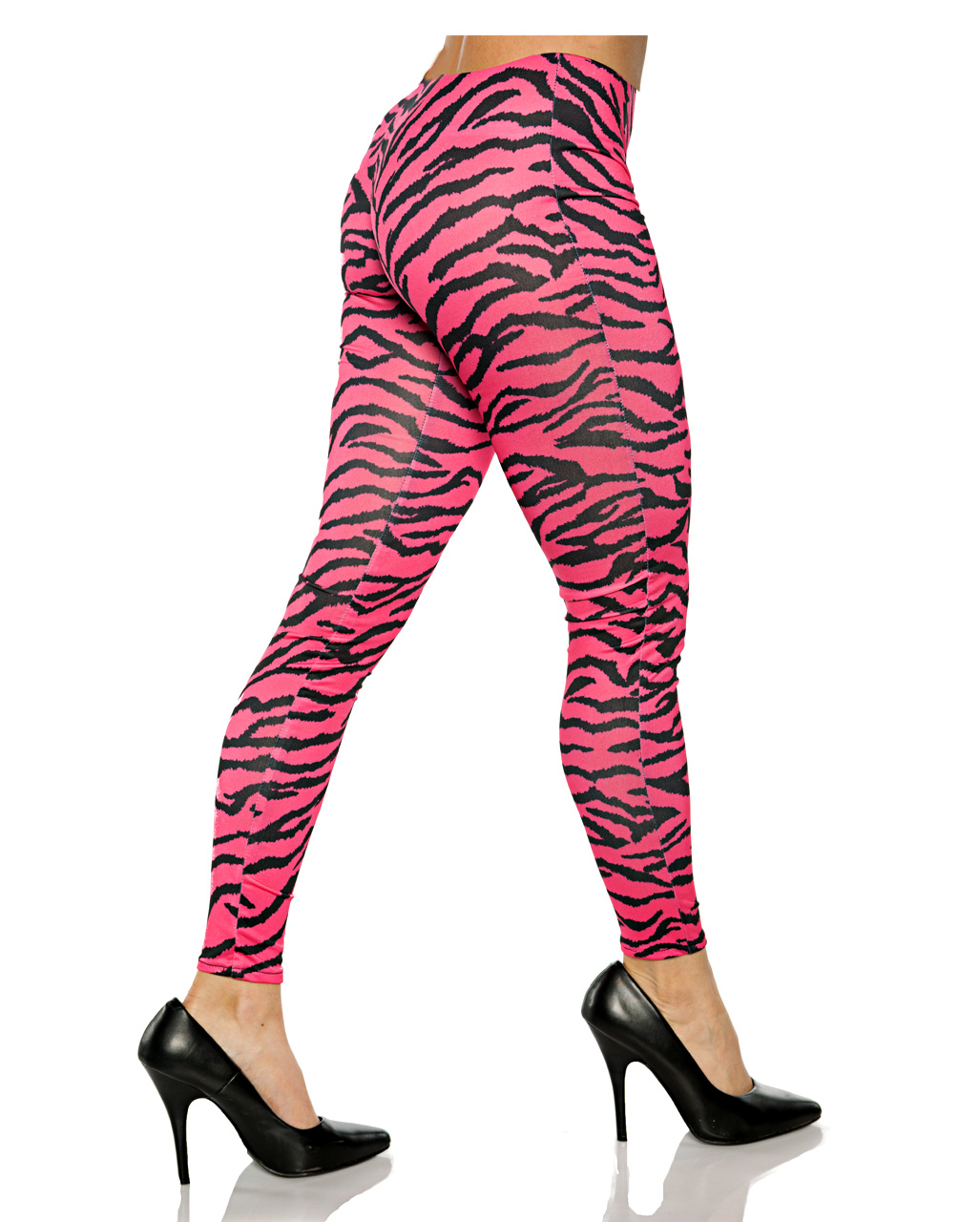 Zebra Costume Leggings Pink 80s Costumes