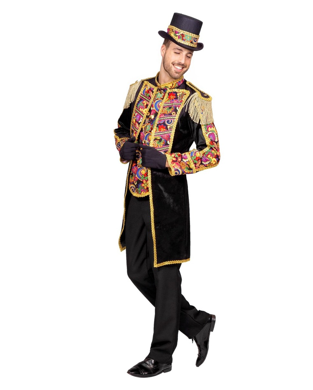 Eleganter Herren Frack Dompteur Showman Zirkus Direktor Kostüm Outfit L 52-54 