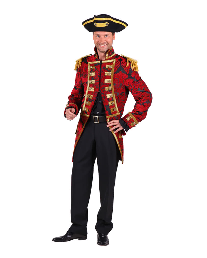Ringmaster jacket red / black with rich brocade Stickreien horror
