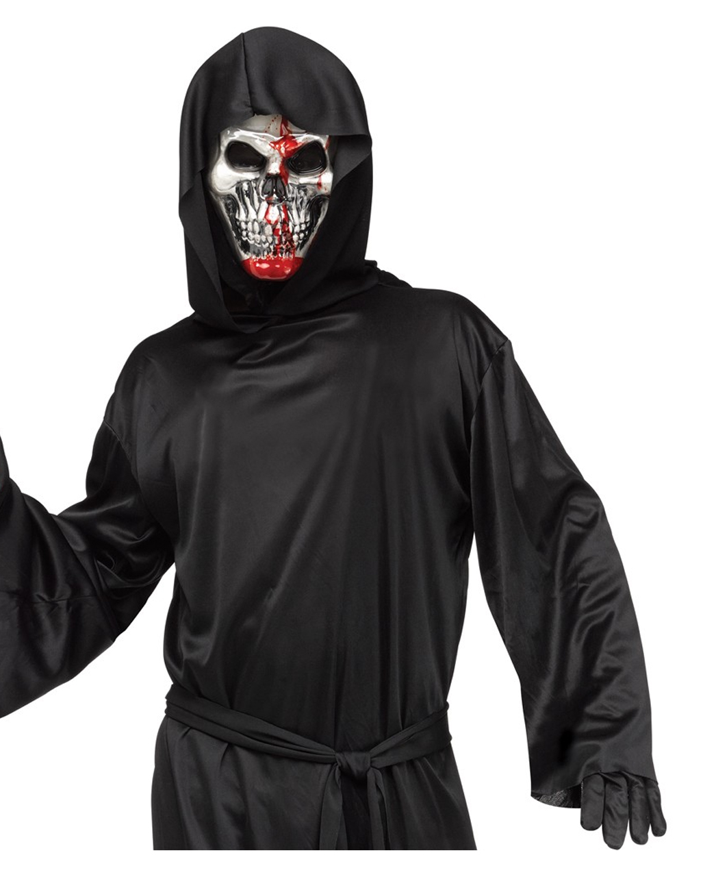 Bleeding Skeleton Costume with horror mask with liquid blood horror