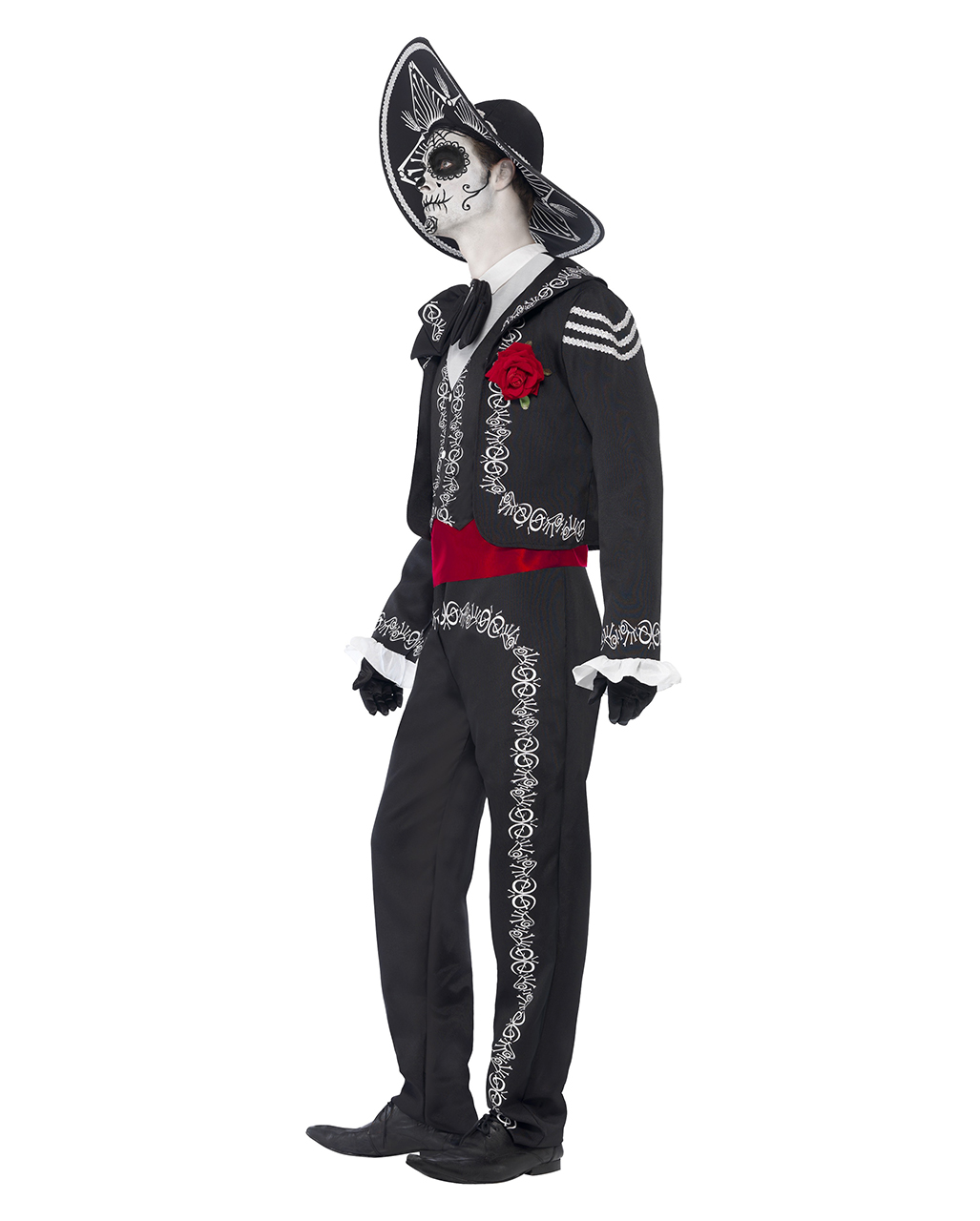 Boys Day Of The Dead Groom Skeleton Halloween Fancy Dress Costume 4-12 years 
