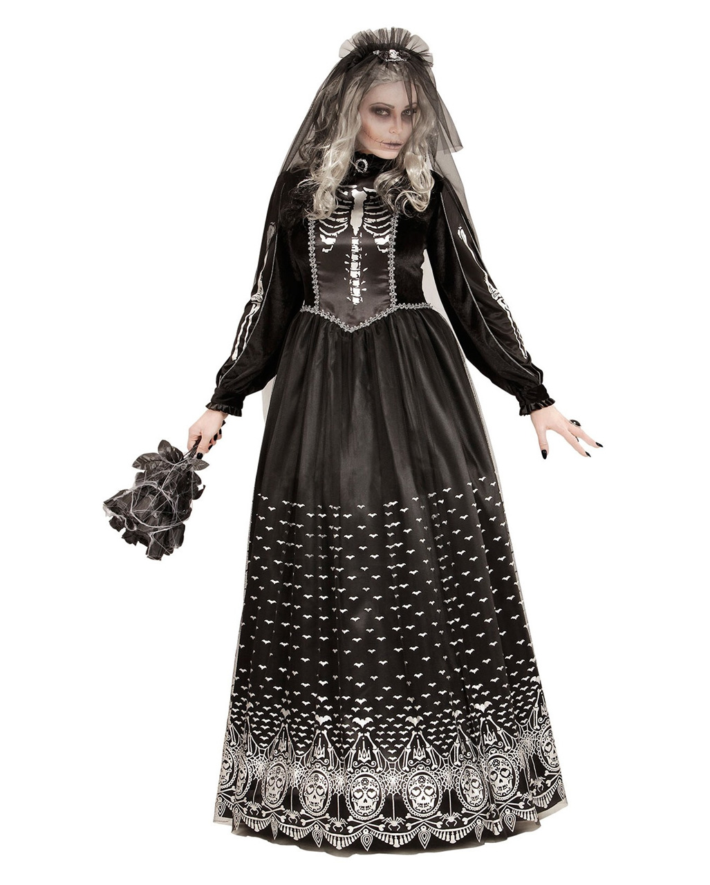 Day Of The Dead Skeleton Bride Costume for Halloween | horror-shop.com