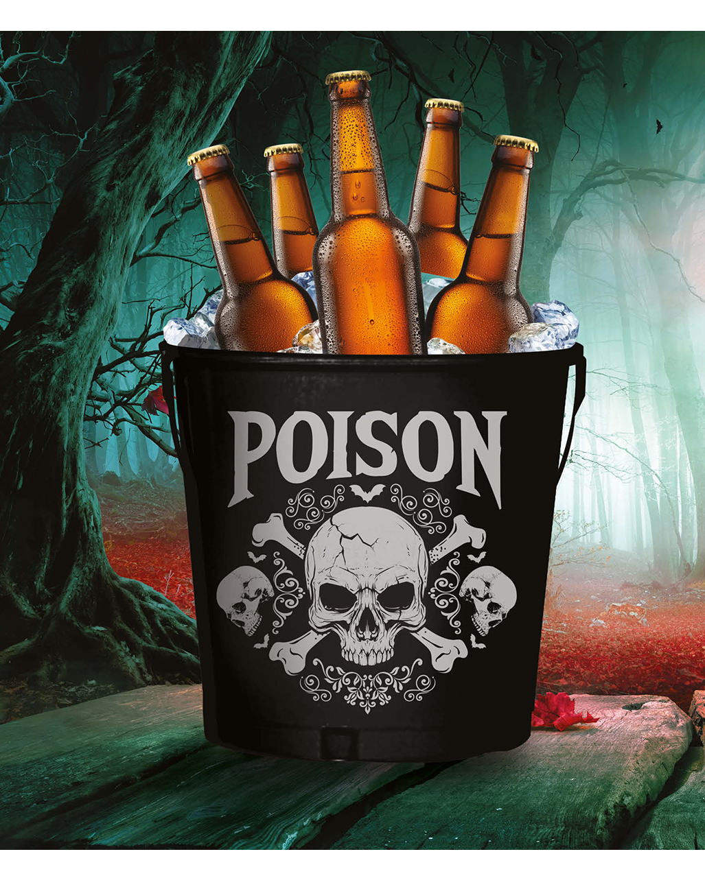 Gothic Skull Poison Metall Behälter als Getränkekühler