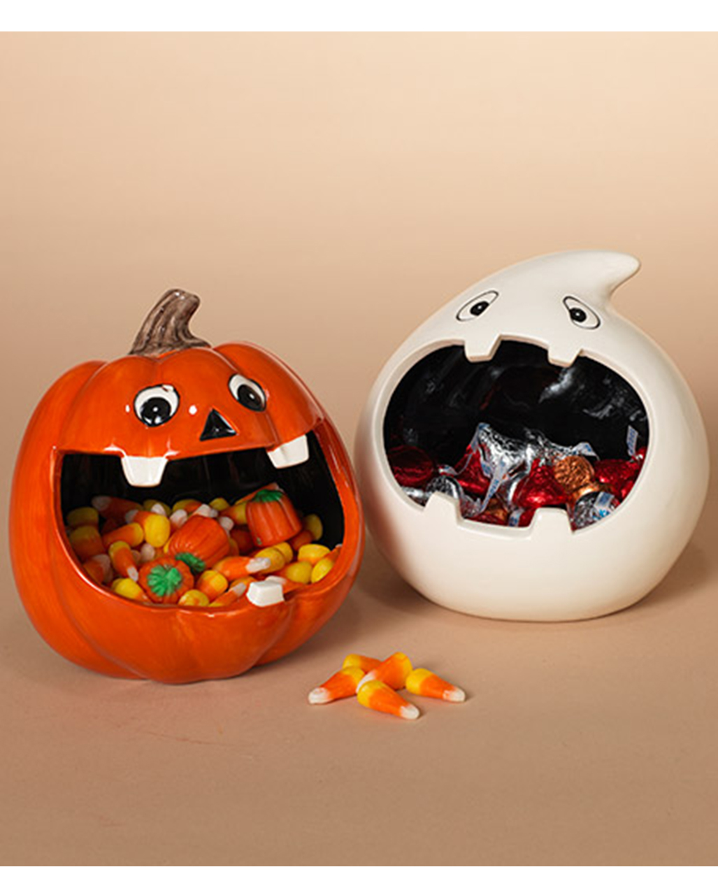 Grinning Halloween Pumpkin Candy Bowl ★ 