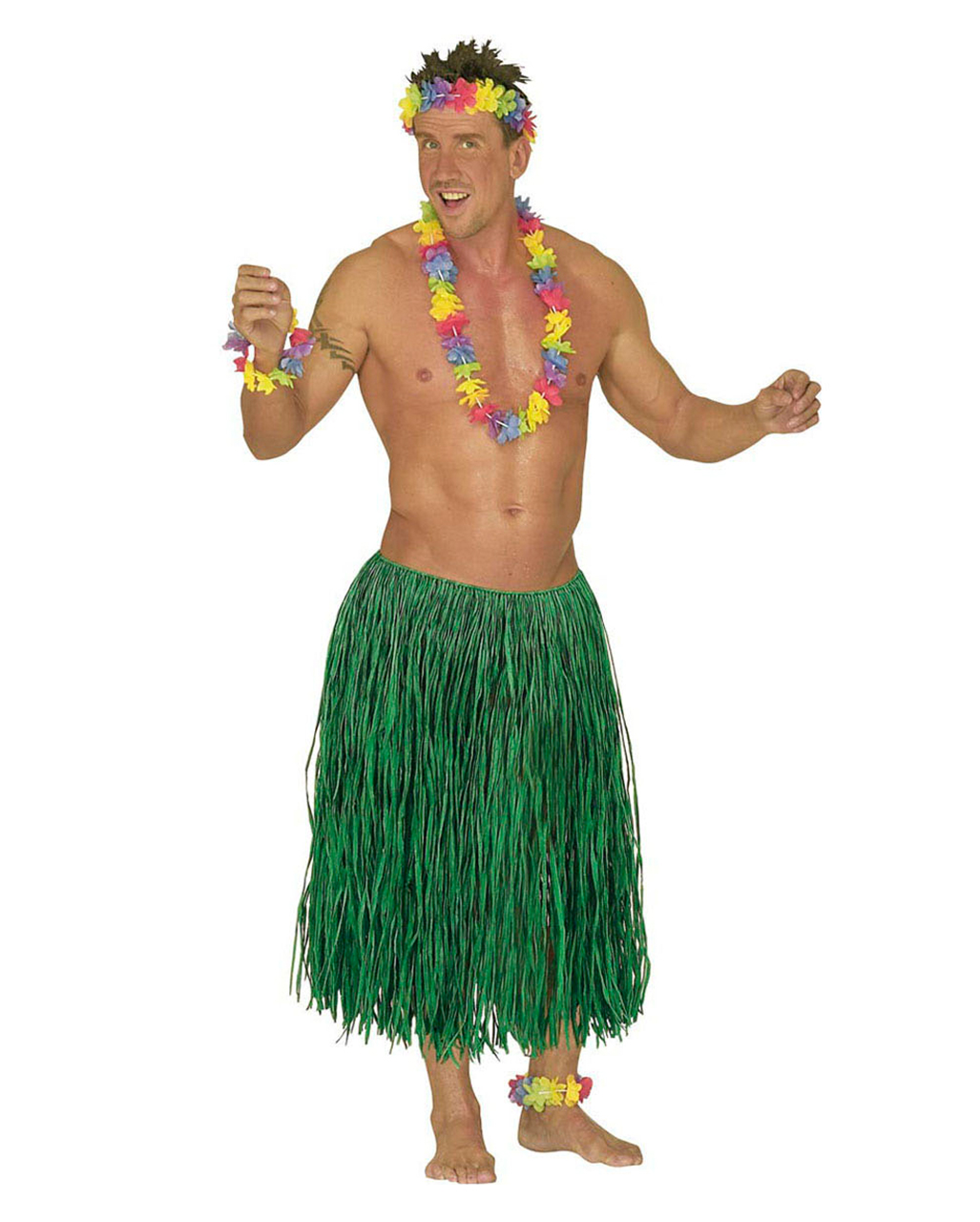 Hula Dancer Men Costume Traditional Hawaiian Hula Outfit Online Skirt Kit H...