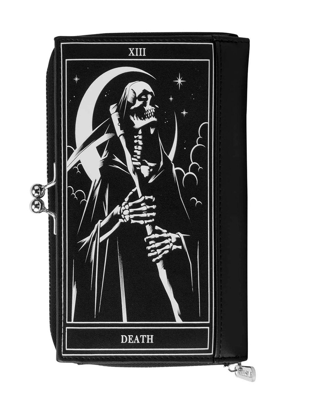 Grim Reaper Mythical Scythe Death Checkbook Cover Credit Card ID Holder NEW 