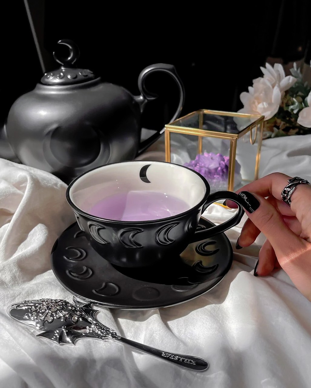 KILLSTAR Phases Tea Cup & Saucer, Gothic tableware