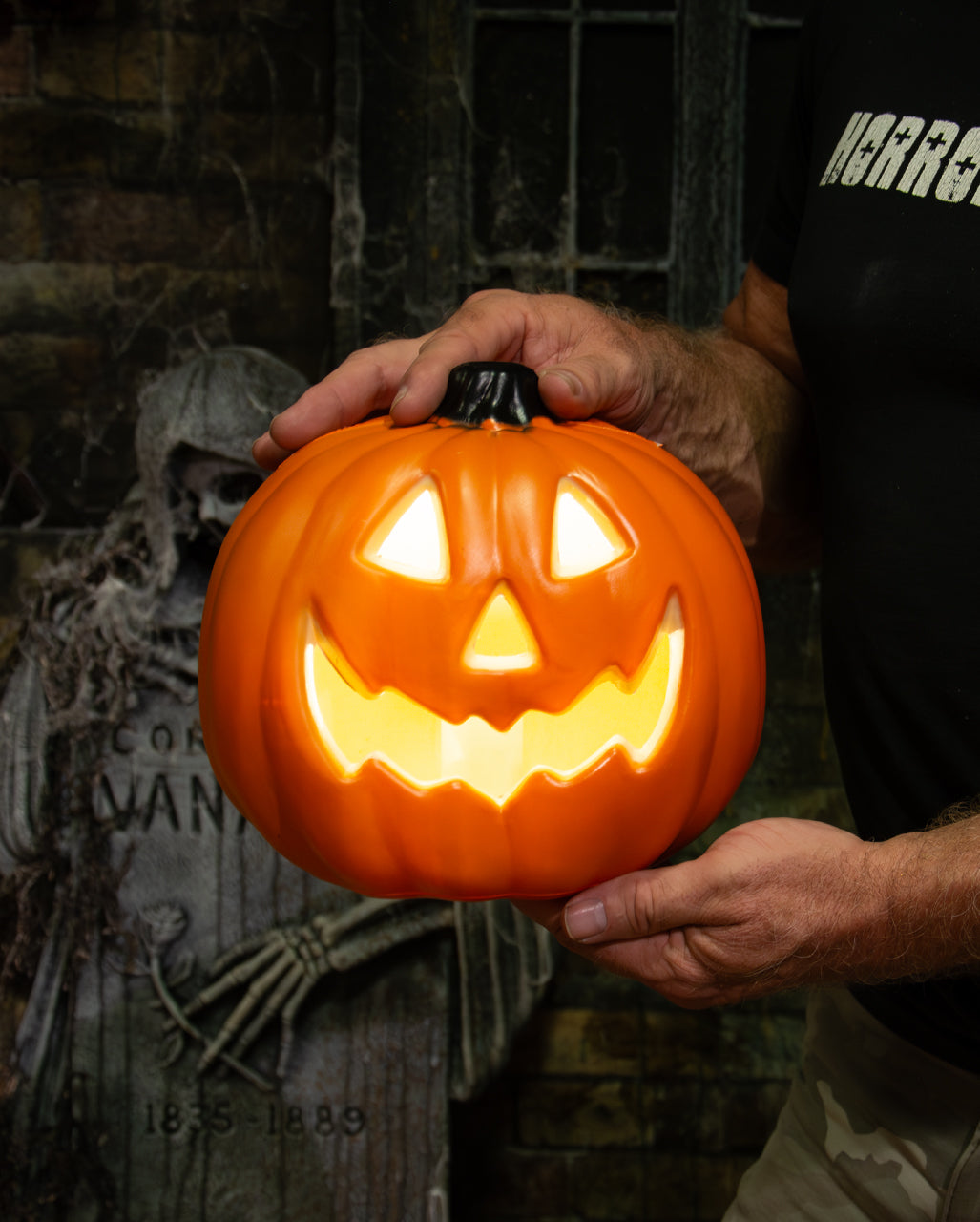 SOLUSTRE Kürbis-Licht Aus Glas – Halloween-Dekoration, 16 Cm, Silber, Flackernde Flamme Ohne Batterie