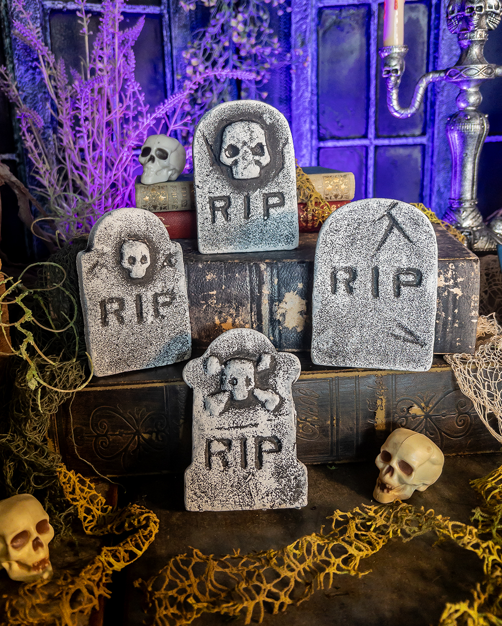 Halloween Mini Deko HAPINARY Kunstharz Grabstein Dekoration Halloween  Gruselige Deko Halloween Figuren, image size:1027x1280