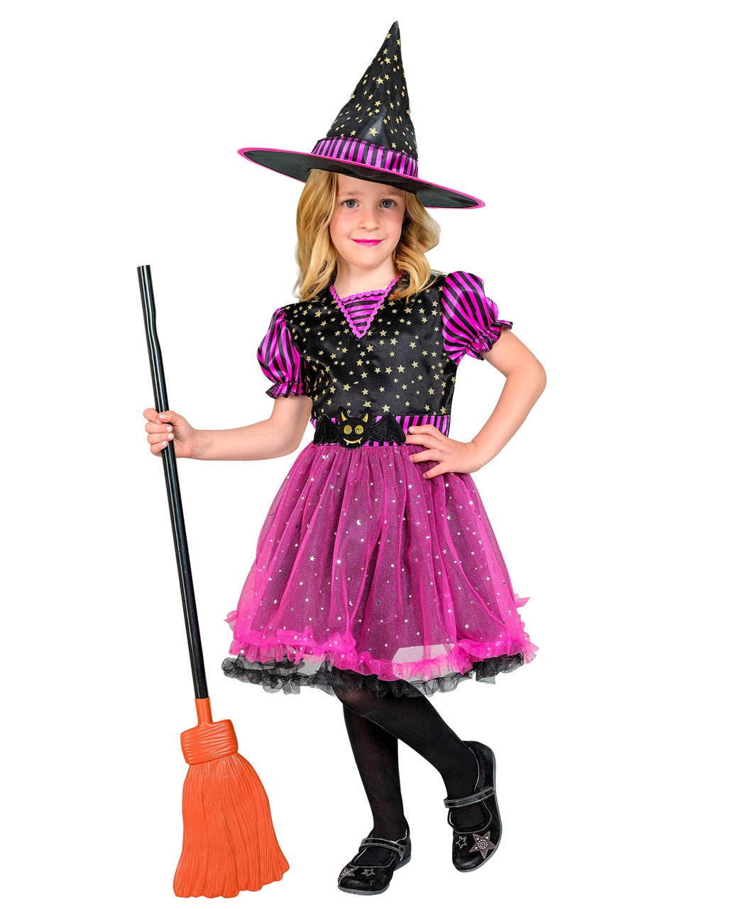 Pink Glitter Witch Kids Costume order | Horror-Shop.com