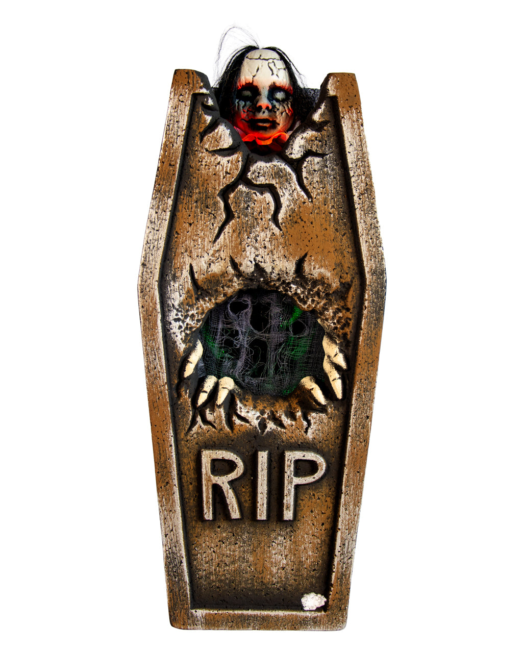 R.I.P. Gravestone With Creepy Effect | Light, Sound & Movement 42cm ...
