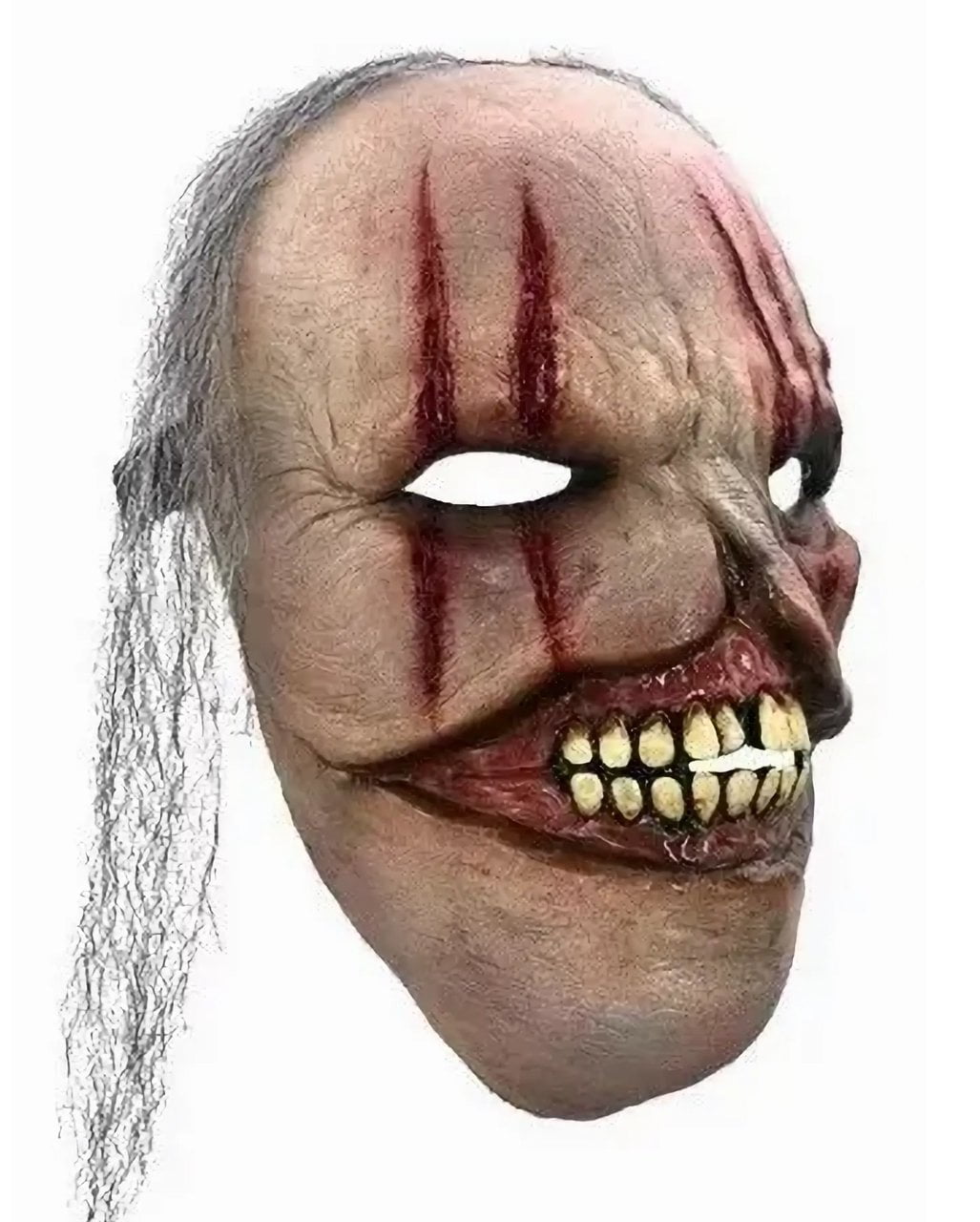 thumbnail interactive-video image 1 of Funny Bald Head Half Face Mask – Big Eyes – Latex – Halloween Fancy Dress Costume 1 of 5