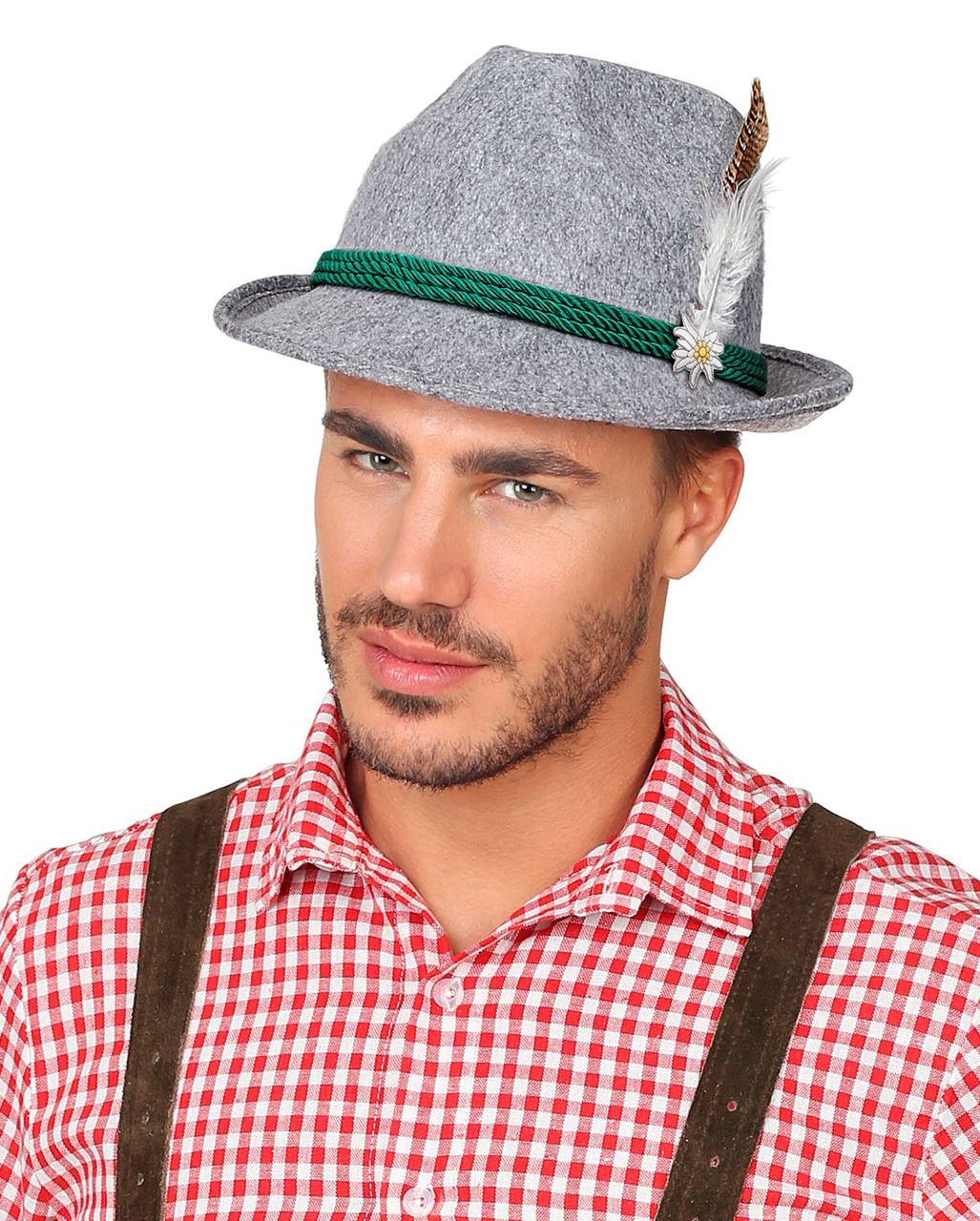 Bayerischer Trachtenhut Mit Feder - Oktoberfest Hut Im Alpen Style