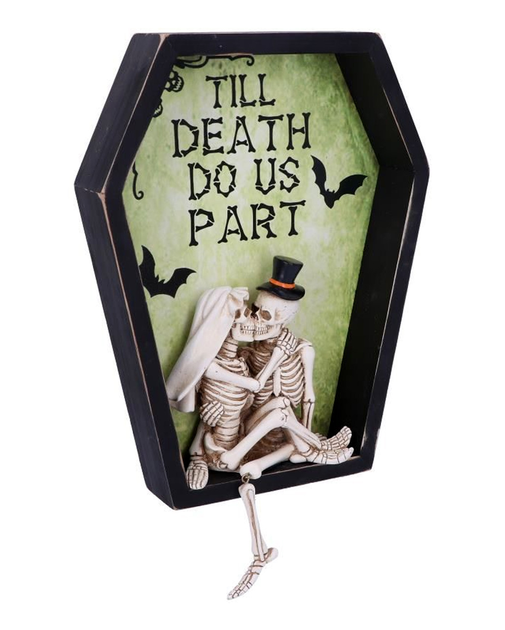 Til Death Do Us Part Ashtray Skull & Bones Solid Resin Ivory Gothic Underworld 