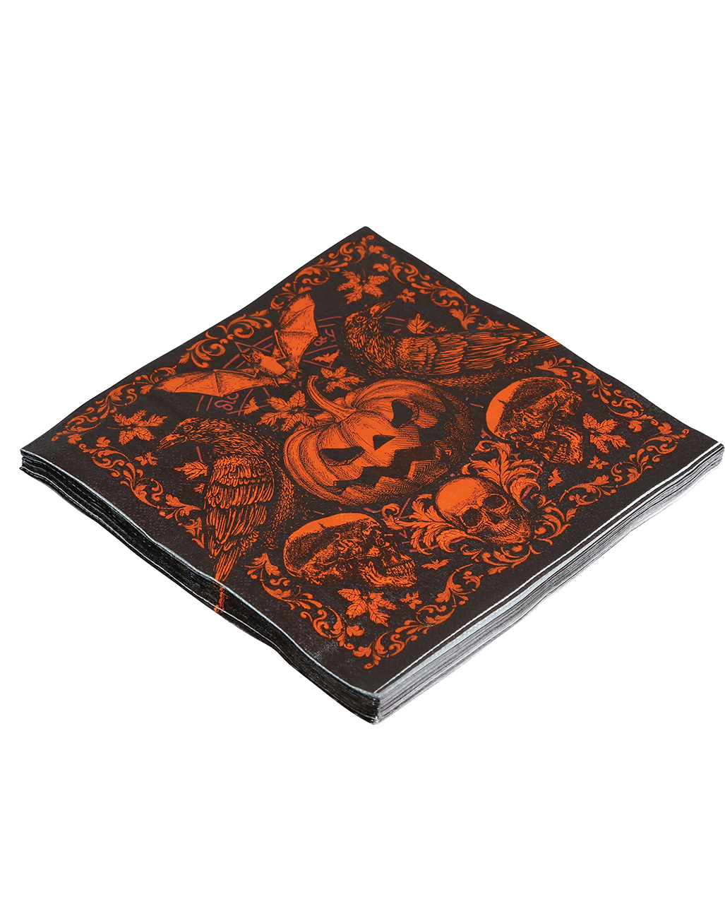 40 Stück Halloween Servietten Mit Geister-Motiv - Weiße Cocktail Servietten Für Grusel-Party