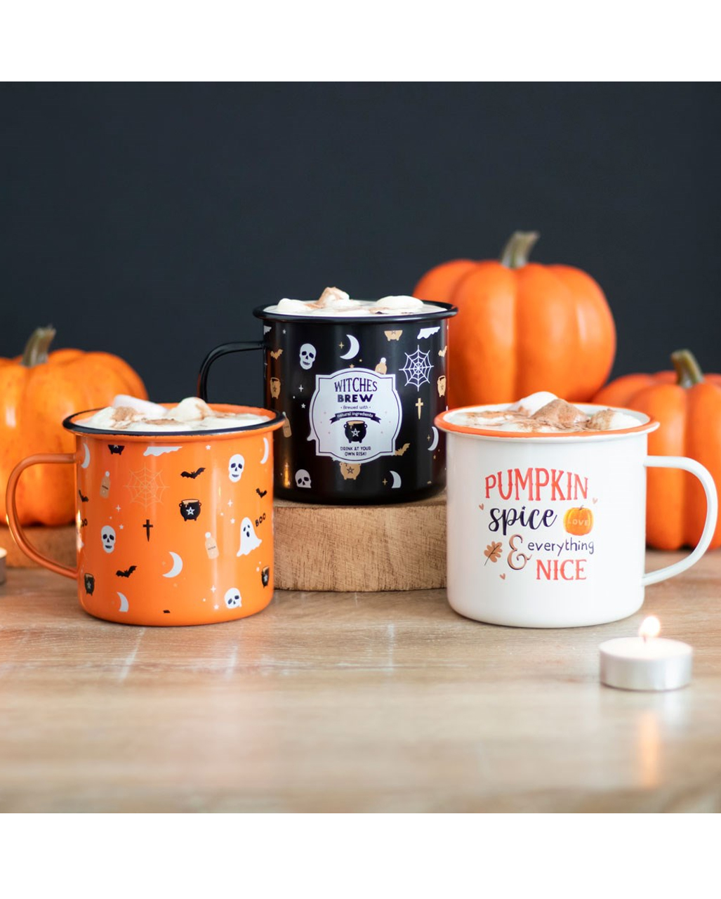 Halloween Emaille Tasse für die Gruselnacht kaufen!