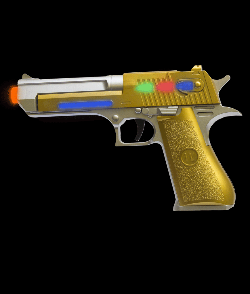 Steam LED Plated laser gun Light & Sound ★ | horror-shop.com