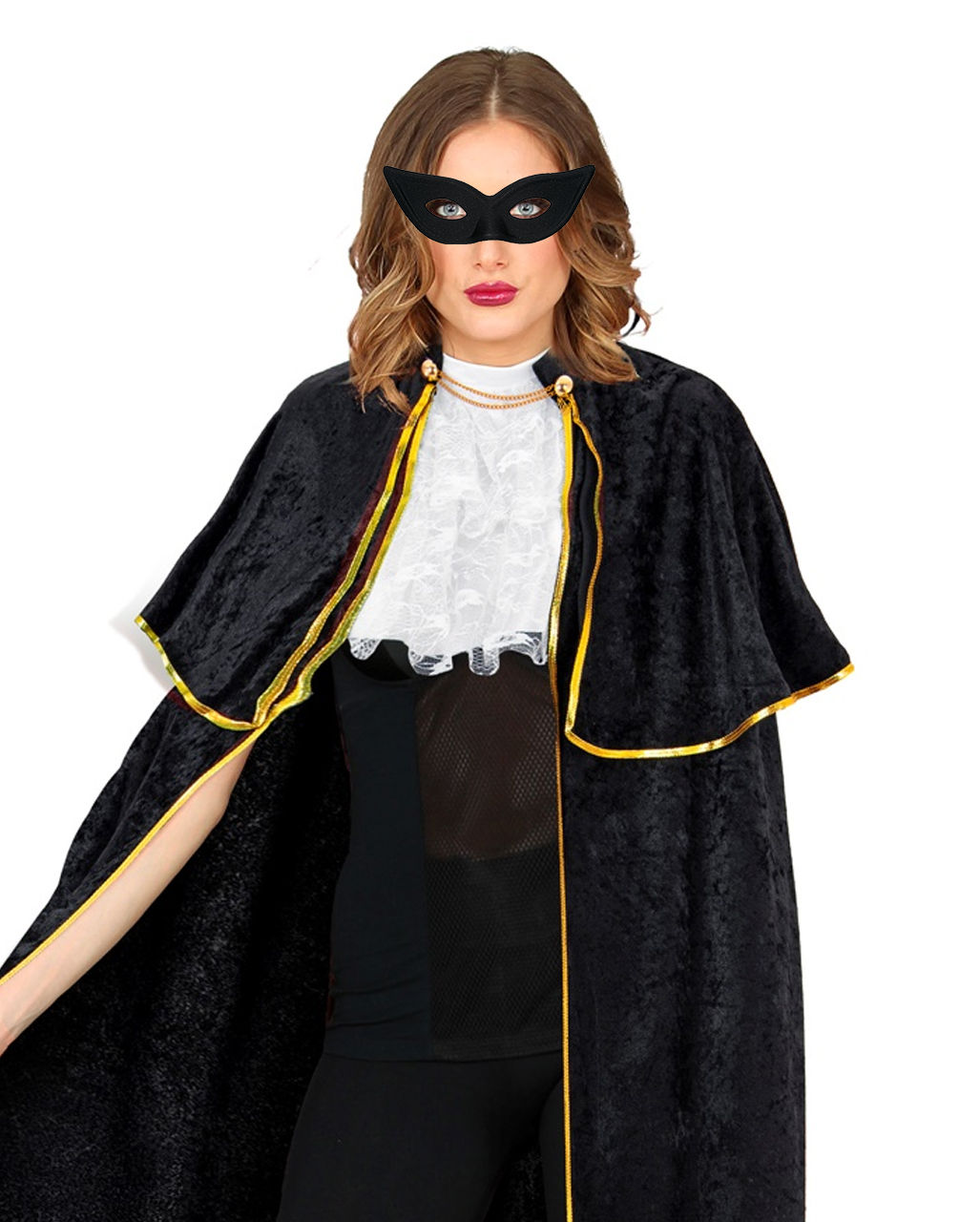 3x Venezianische Augenmasken Schwarz - Verstellbar Für Karneval & Halloween