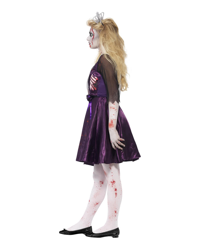avec Robe & A. blanc coût-W NEUF High School Horreur Zombie Prom Queen Costume 