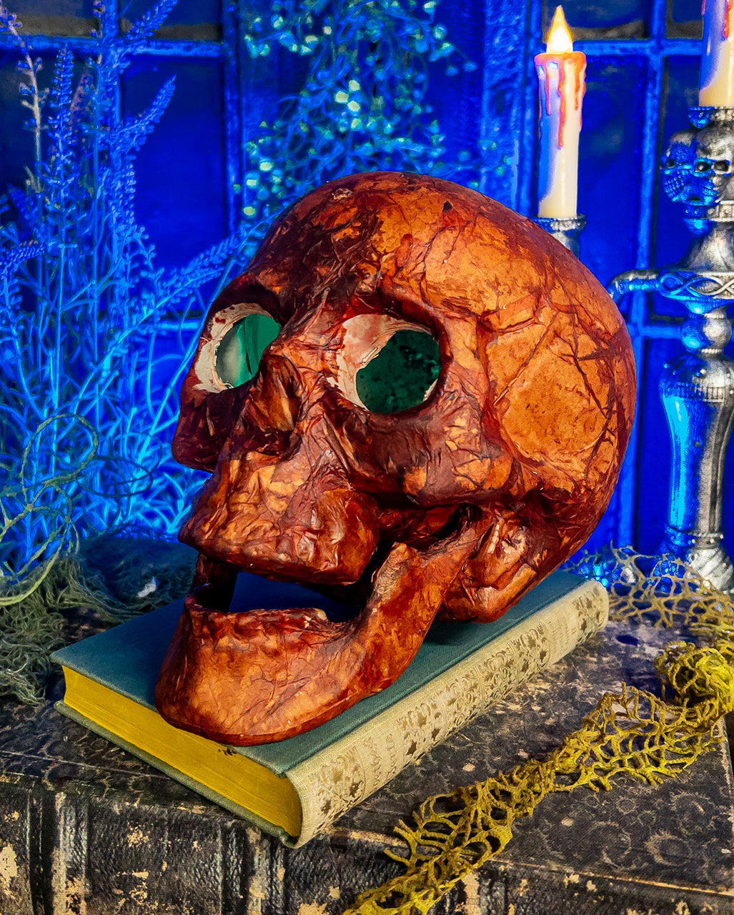 Horror-Shop Totenschädel Maske Deluxe – Mit Beweglichem Kiefer, Aus Latex, Handbemalt, Für Halloween & Partys