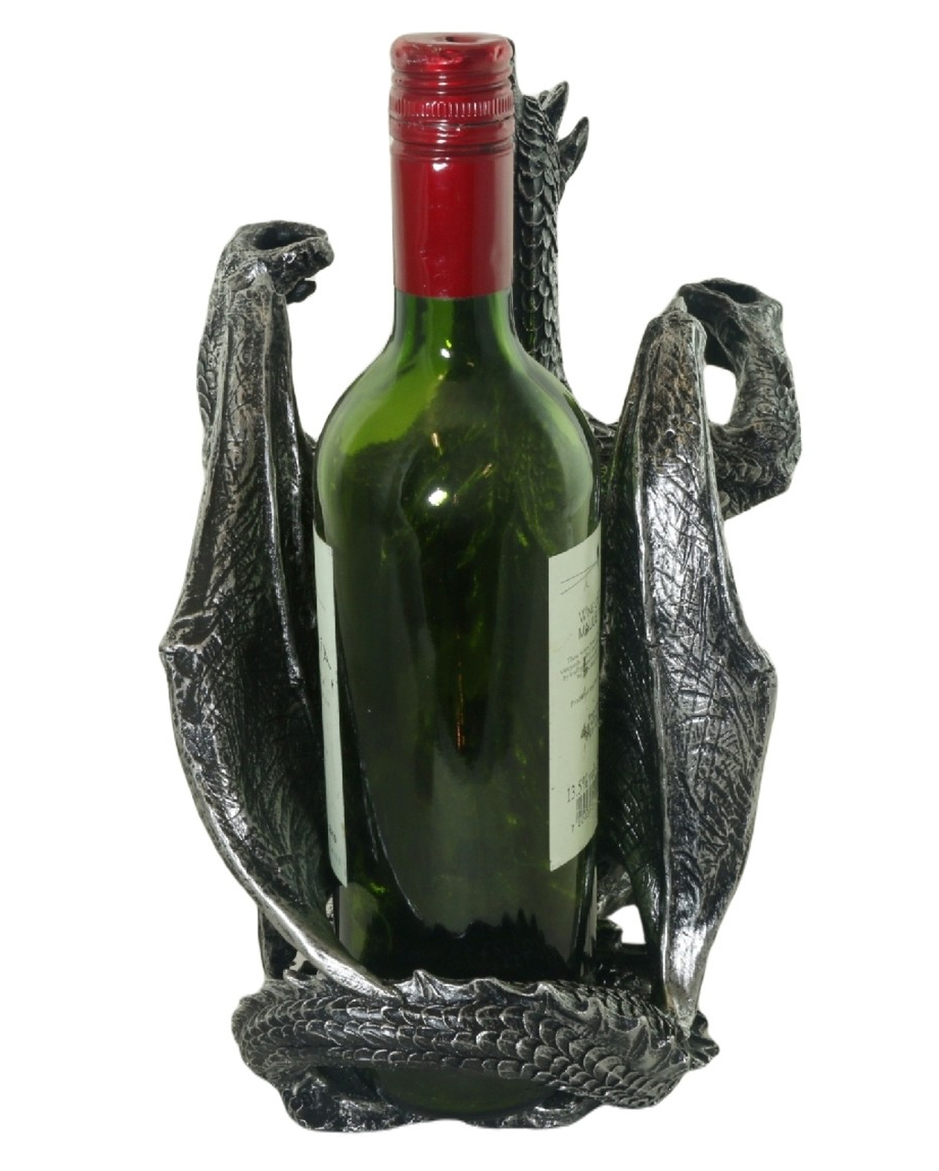 Dragon As Wine Bottle & Glass Holder 29.5cm ➤ | Horror-Shop.com
