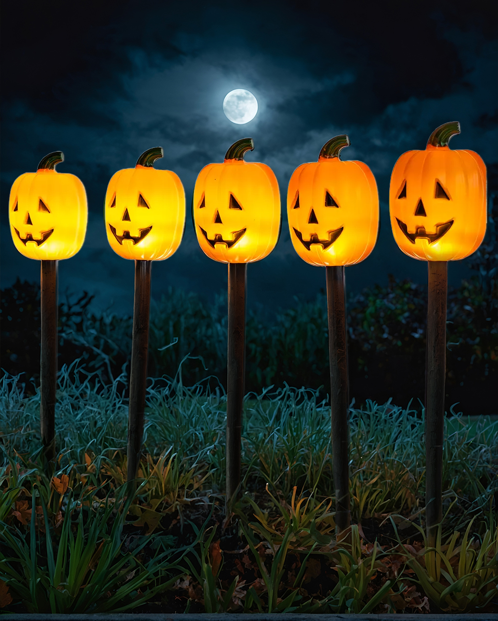 Rockible Halloween Yard Stake - Kürbis Gartenstecker 40cm Für Außendekoration