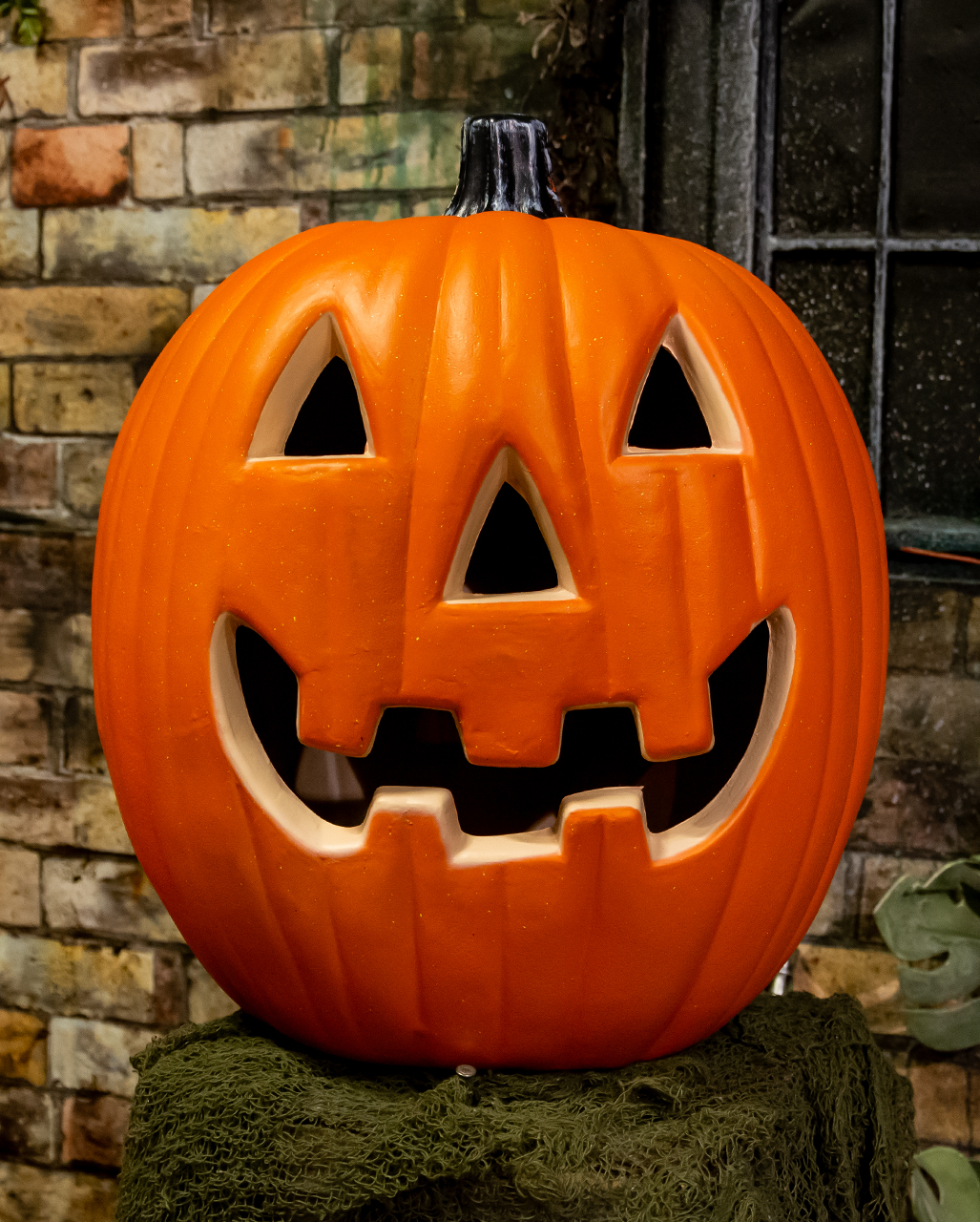Giant Halloween Pumpkin With Light 44cm for 🎃 | Horror-Shop.com