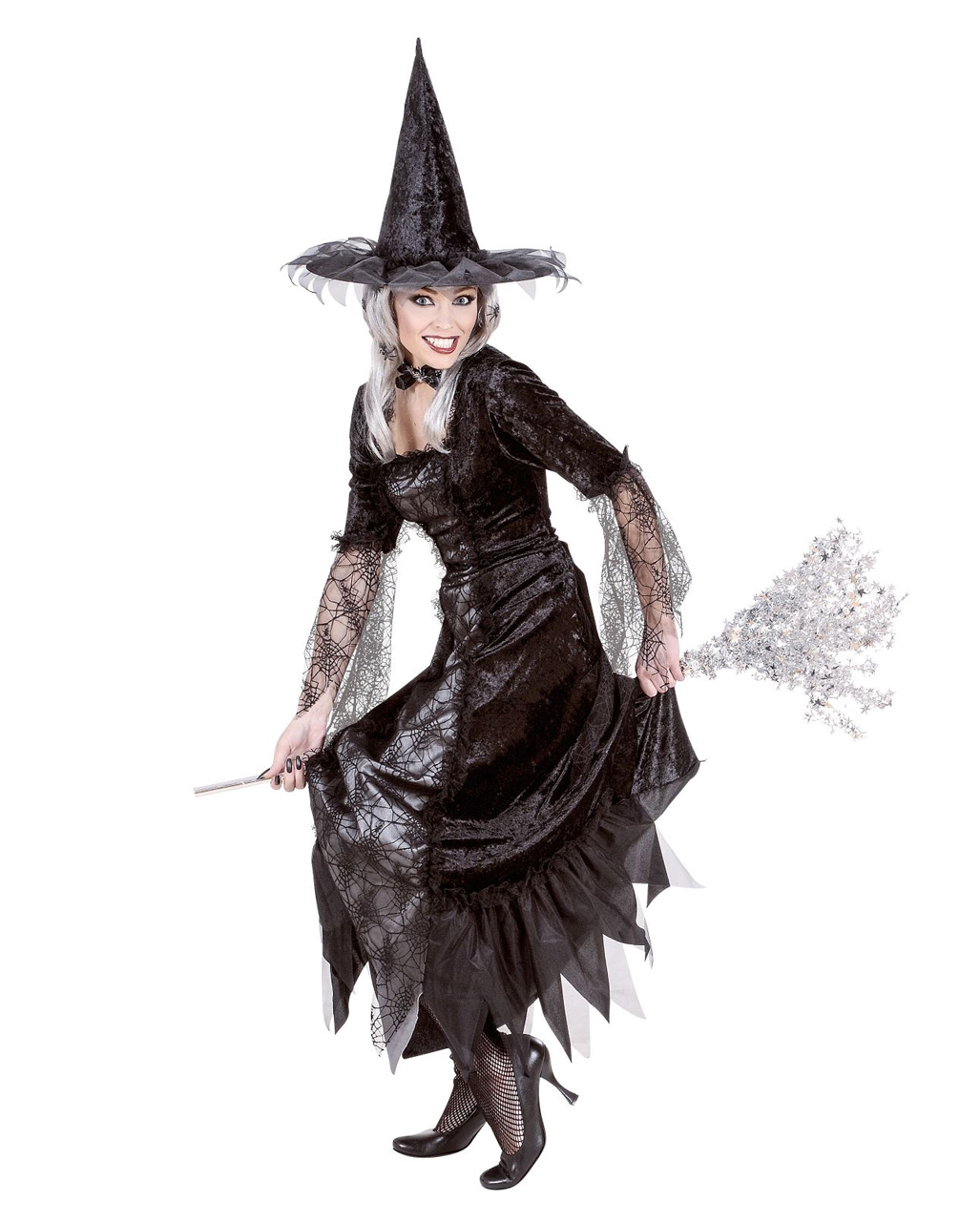 Spider Witch Costume Deluxe S for carnival | horror-shop.com