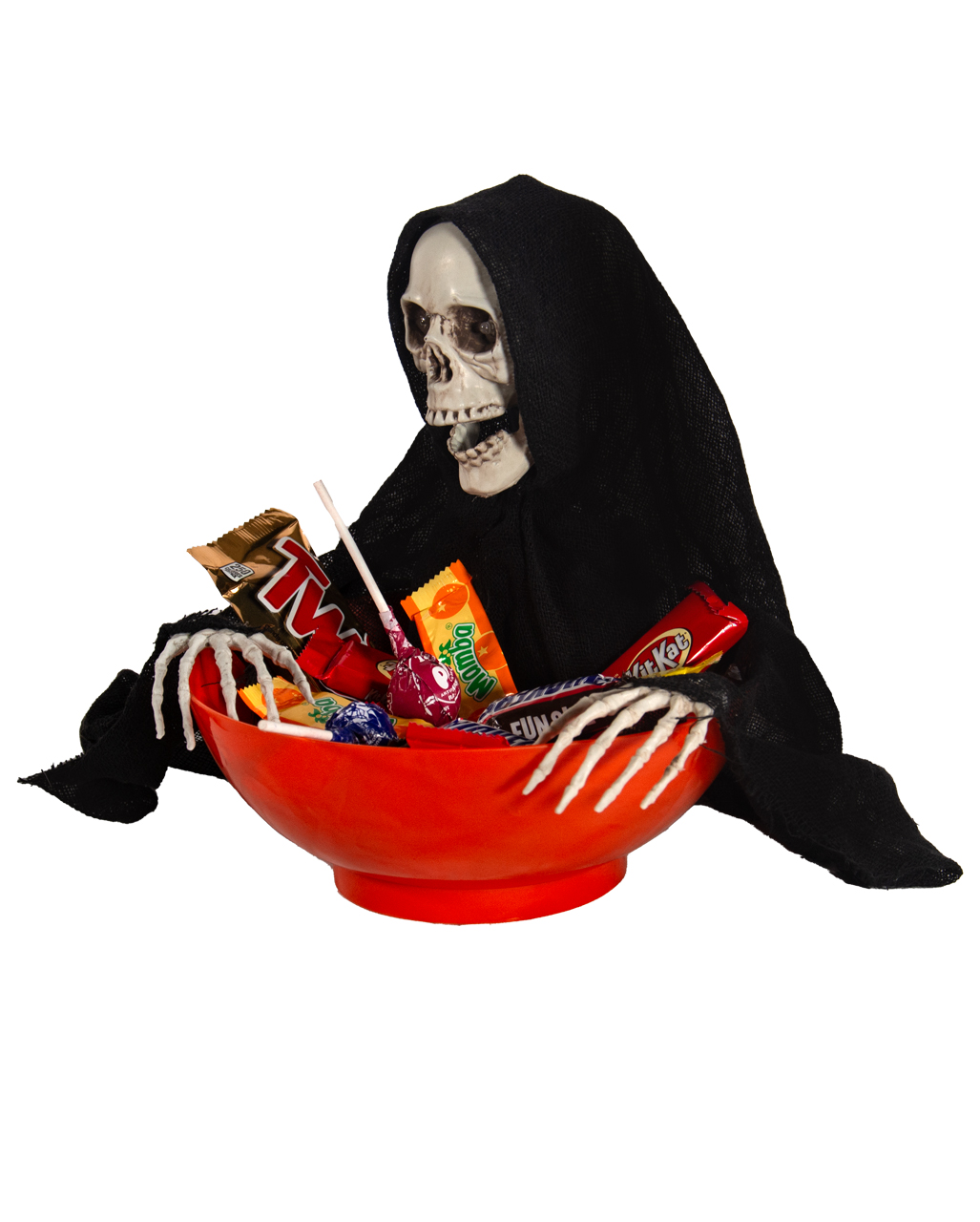 Spooky Candy Bowl with Snapping Grim Reaper
