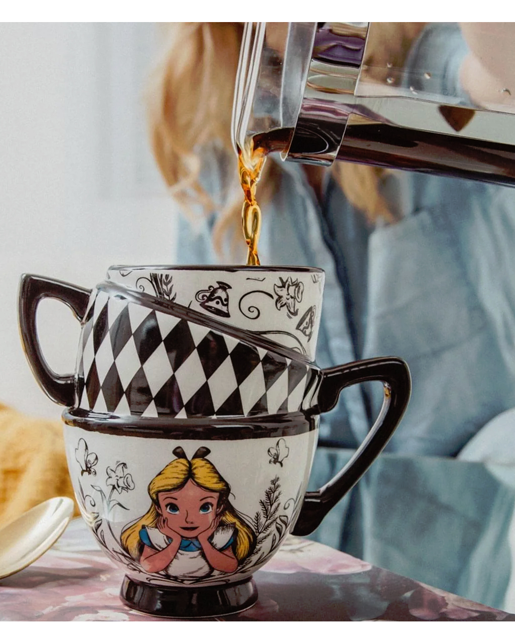 Disney Alice In Wonderland Stacked Teacup | Gift idea | Horror-Shop.com