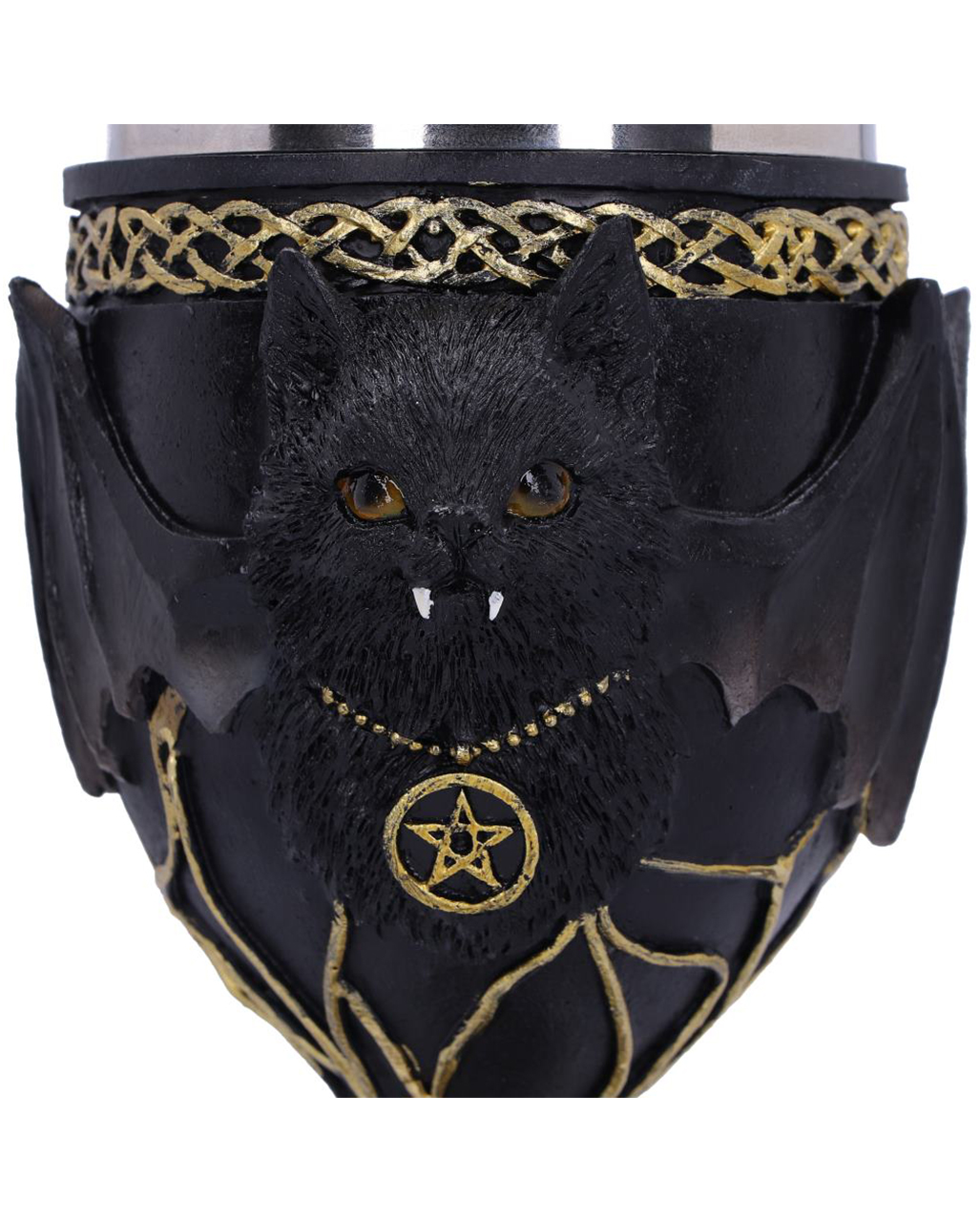 Gothic Goblet With Vampire Cat 17cm ★